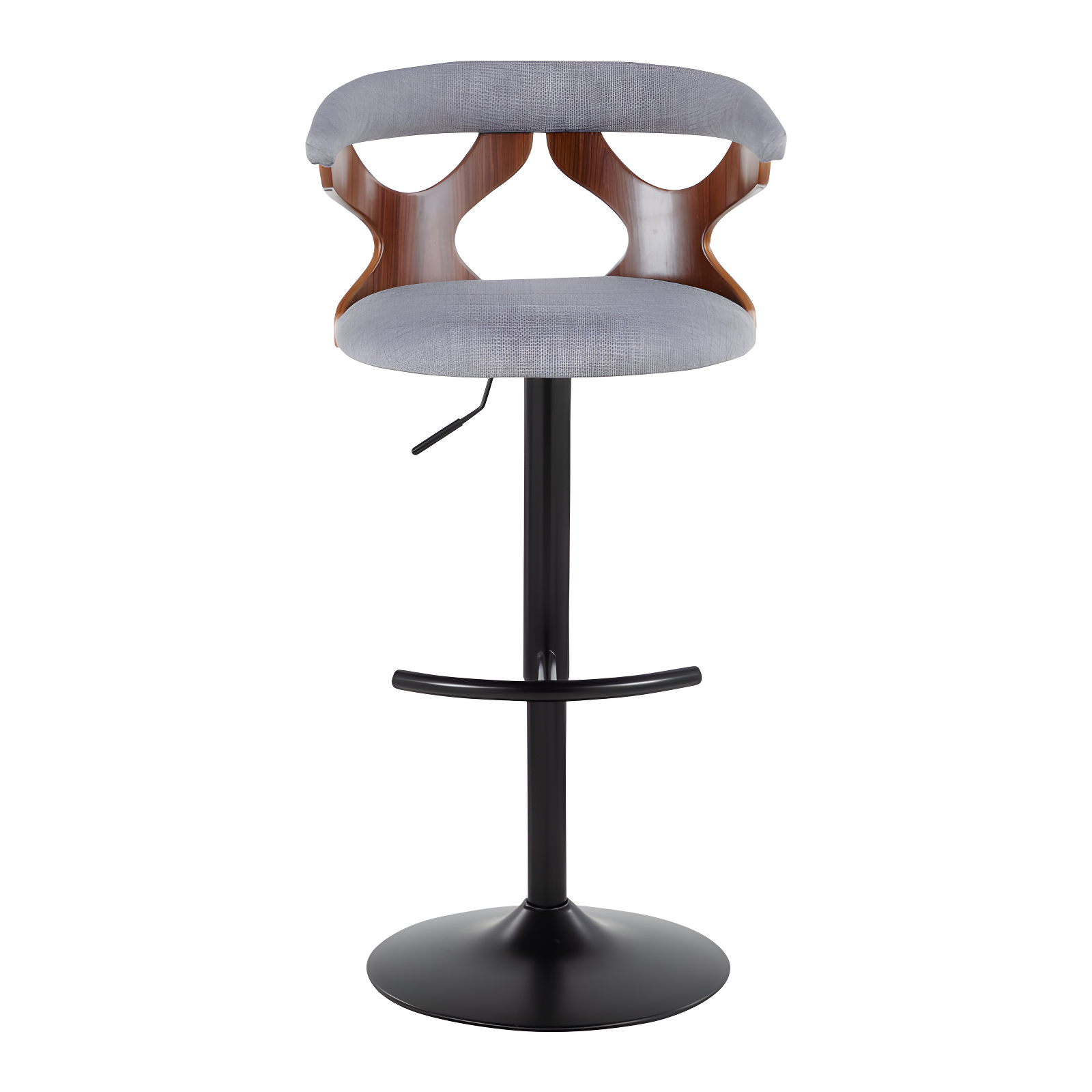 LumiSource Gardenia Swivel Upholstered Adjustable Height Counter Stool with Metal Frame (Set of 2)