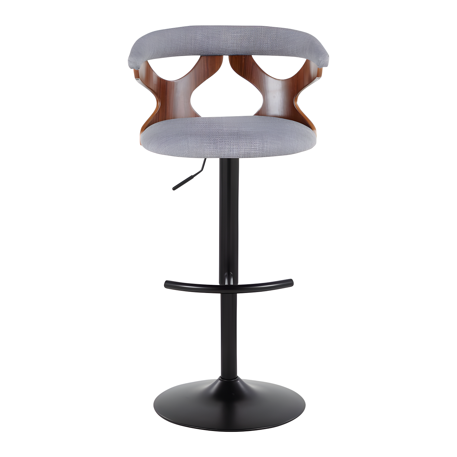 LumiSource Gardenia Swivel Upholstered Adjustable Height Counter Stool with Metal Frame (Set of 2)