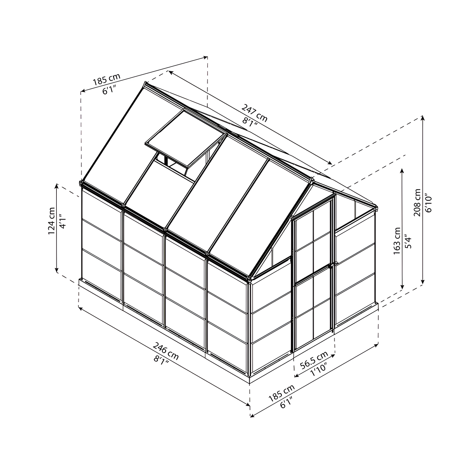 Canopia Palram - Canopia Hybrid Polycarbonate Hobby Greenhouse