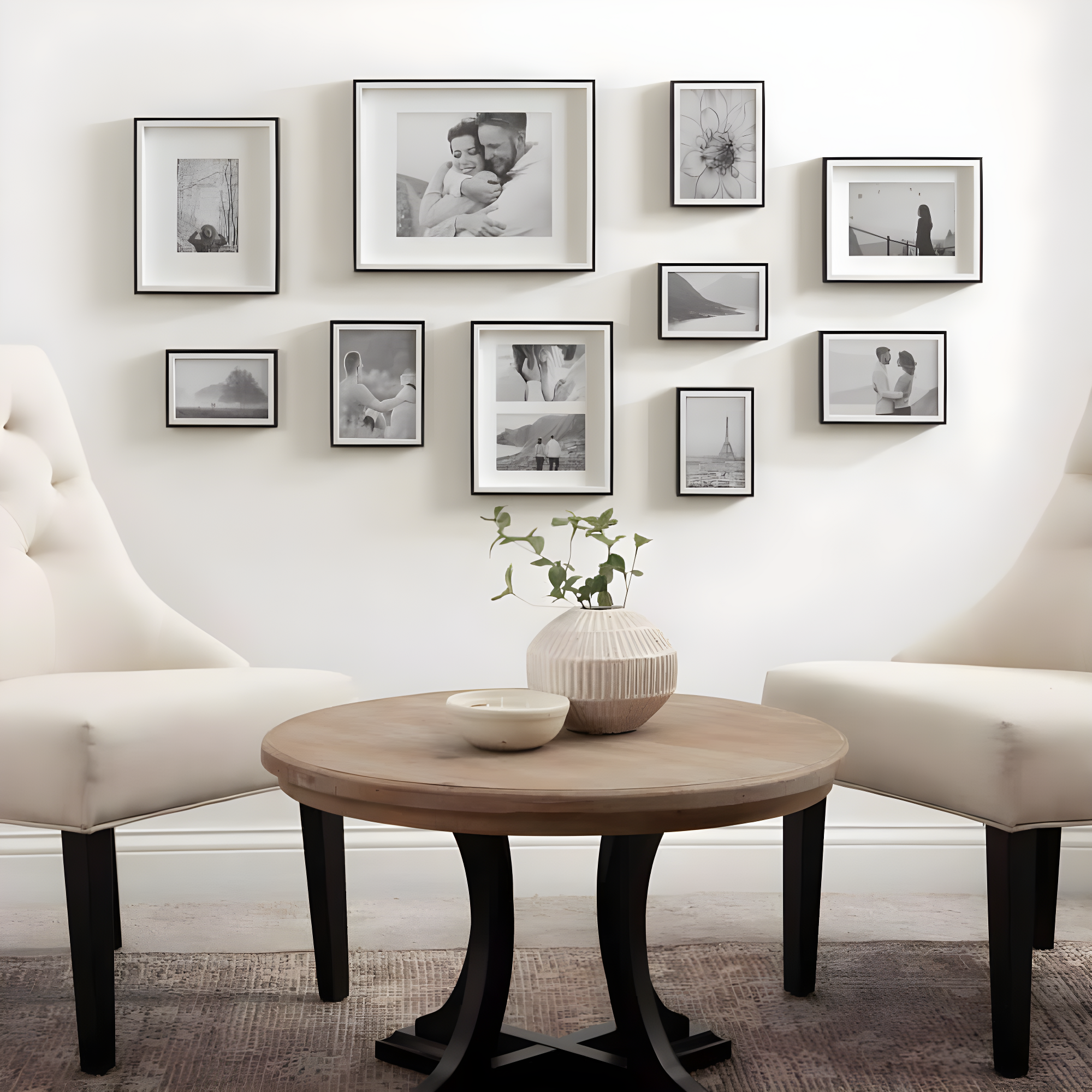 Kate & Laurel All Things Decor (Set of 10) Gibson Wall Photo Frames Black