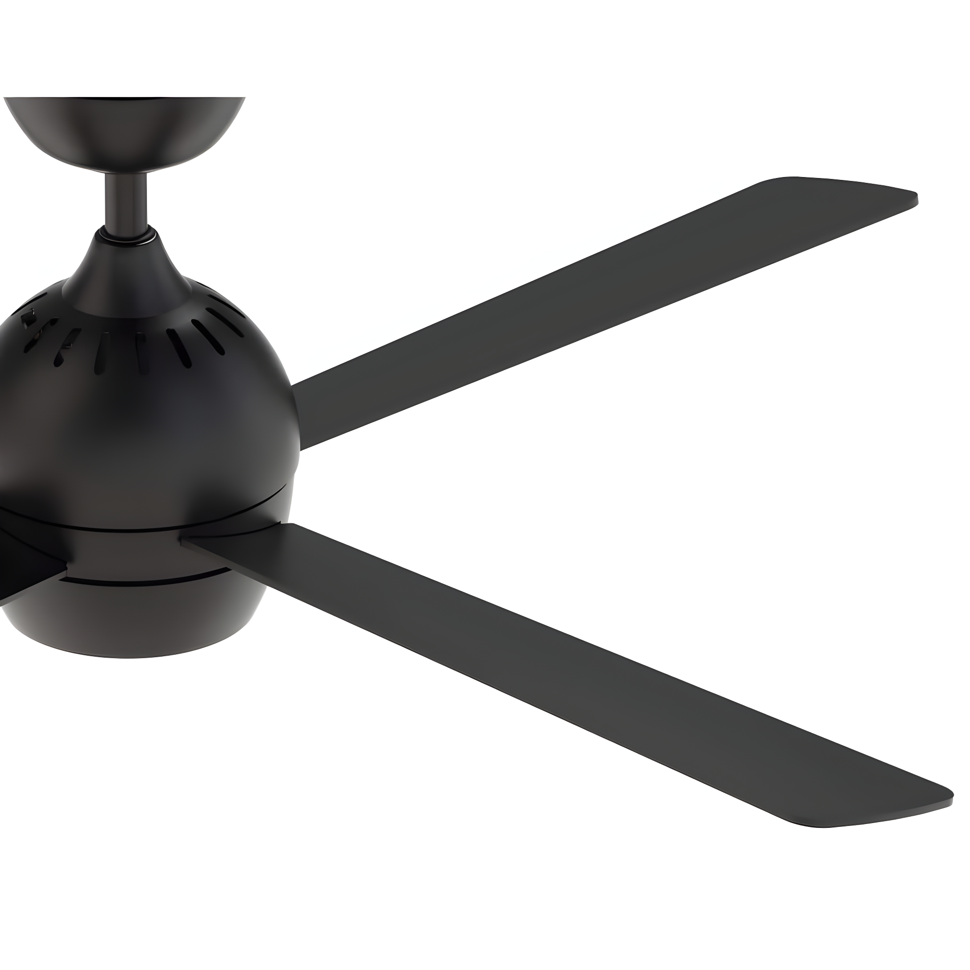 Indi Ceiling Fan + Light - Matte Black / 52"