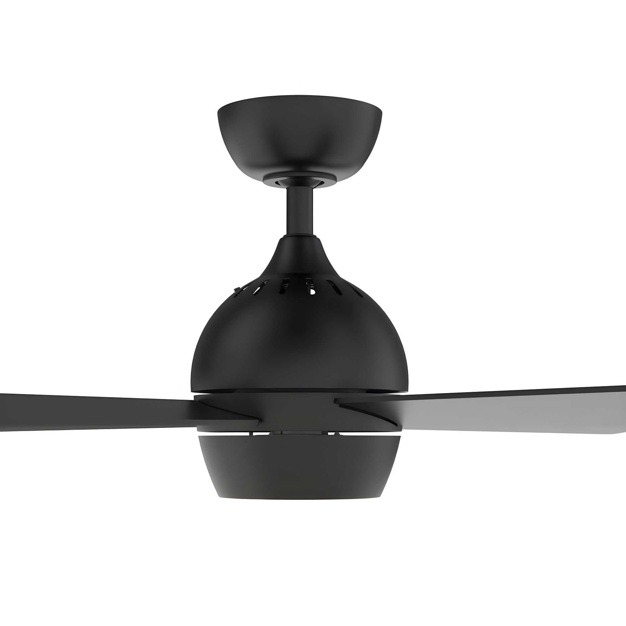 Indi Ceiling Fan + Light - Matte Black / 52"