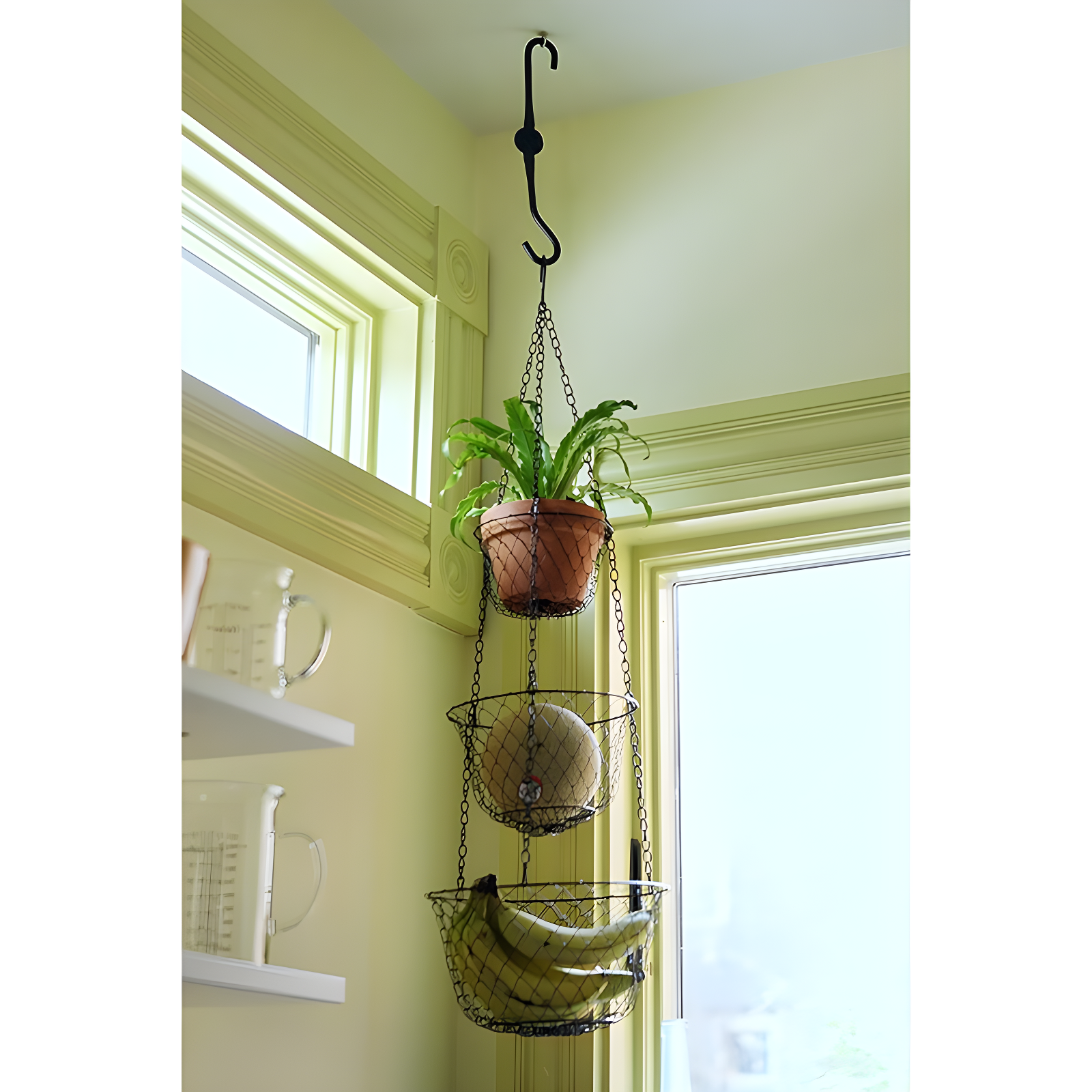 ACHLA Metal Weather Resistant Hook Plant Stand (Set of 2)