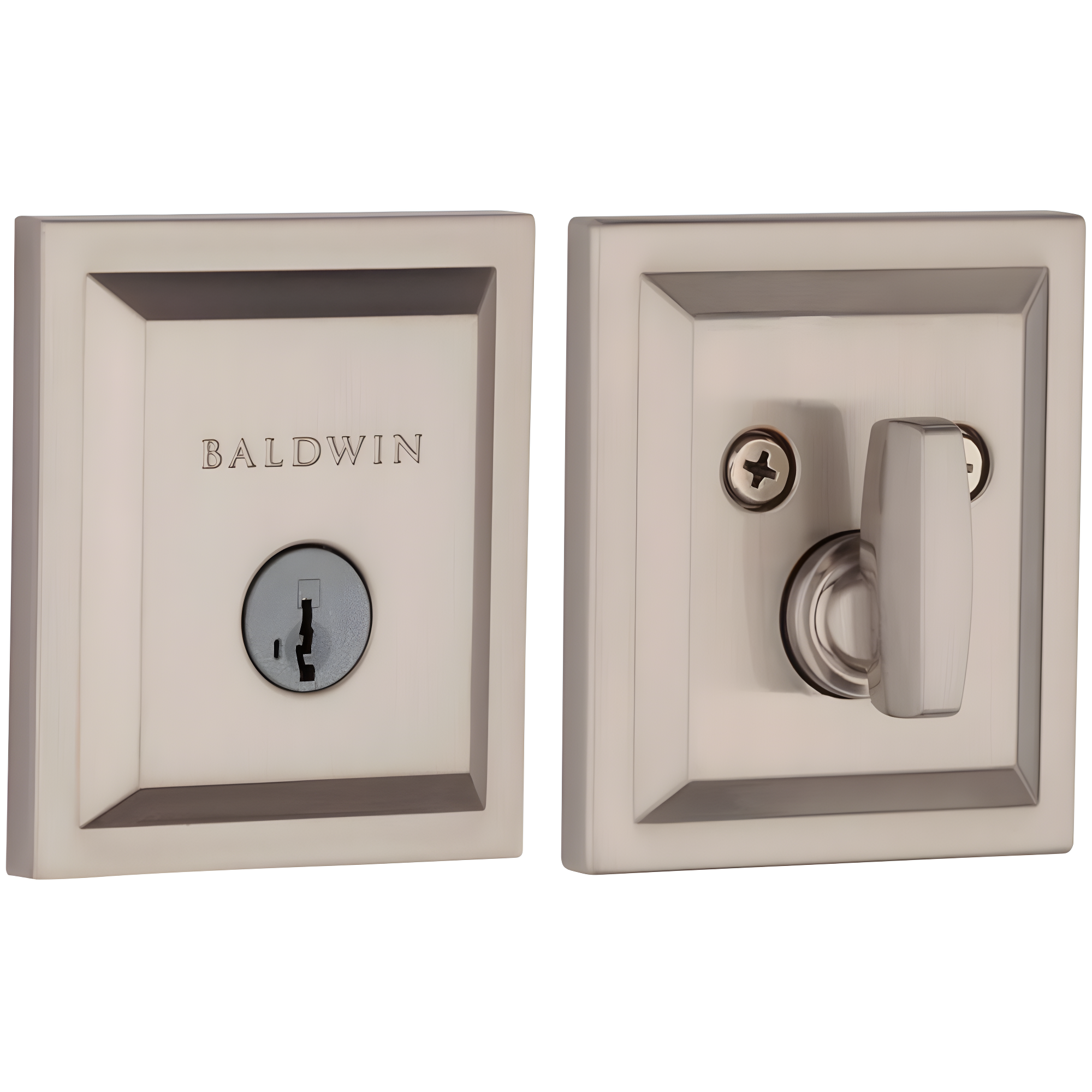 Baldwin 380SLB15SMTCPRCAL Torrey Pines 380 Rectangular Low Profile Single Cylinder Deadbolt with SmartKey