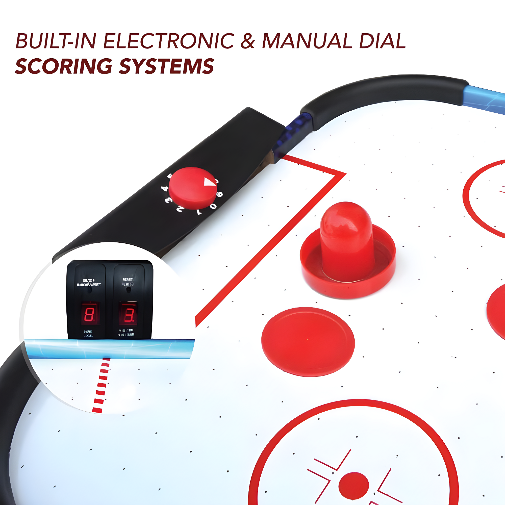 42" Rapid Fire Air Hockey Multi-Game Table