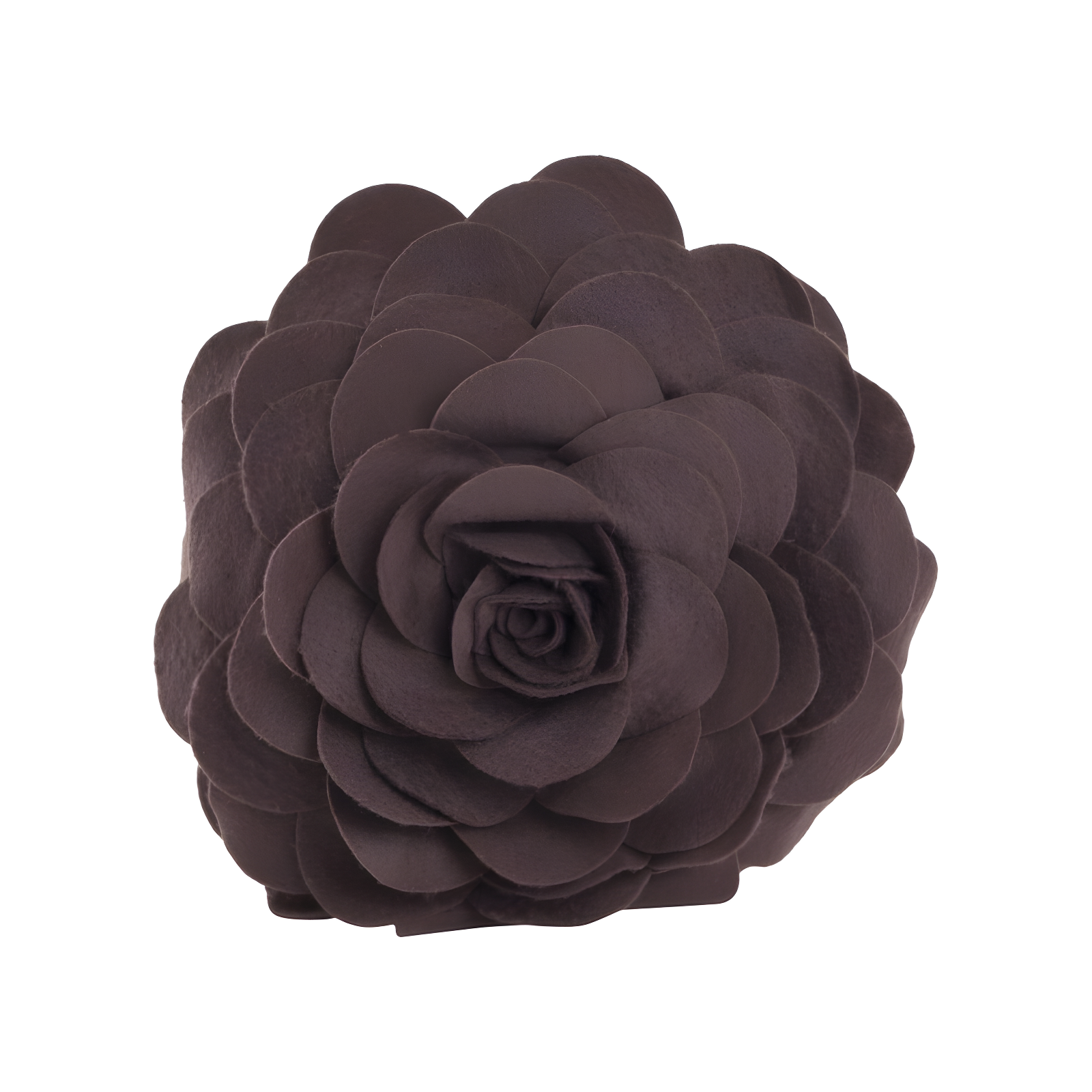 Flower Appliqued Felt Throw Pillow