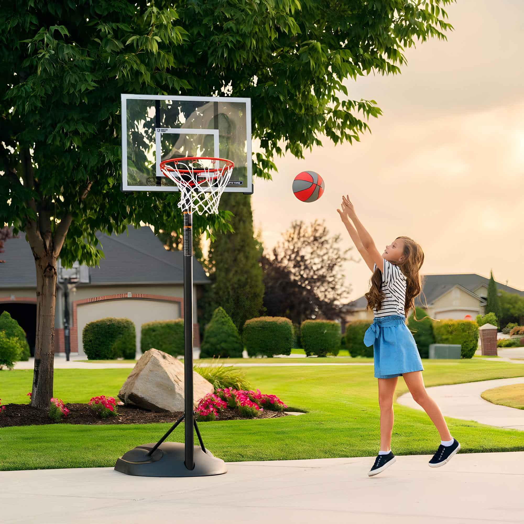 Lifetime Lifetime Height Adjustable Portable Basketball Hoop (30" Polycarbonate Backboard)