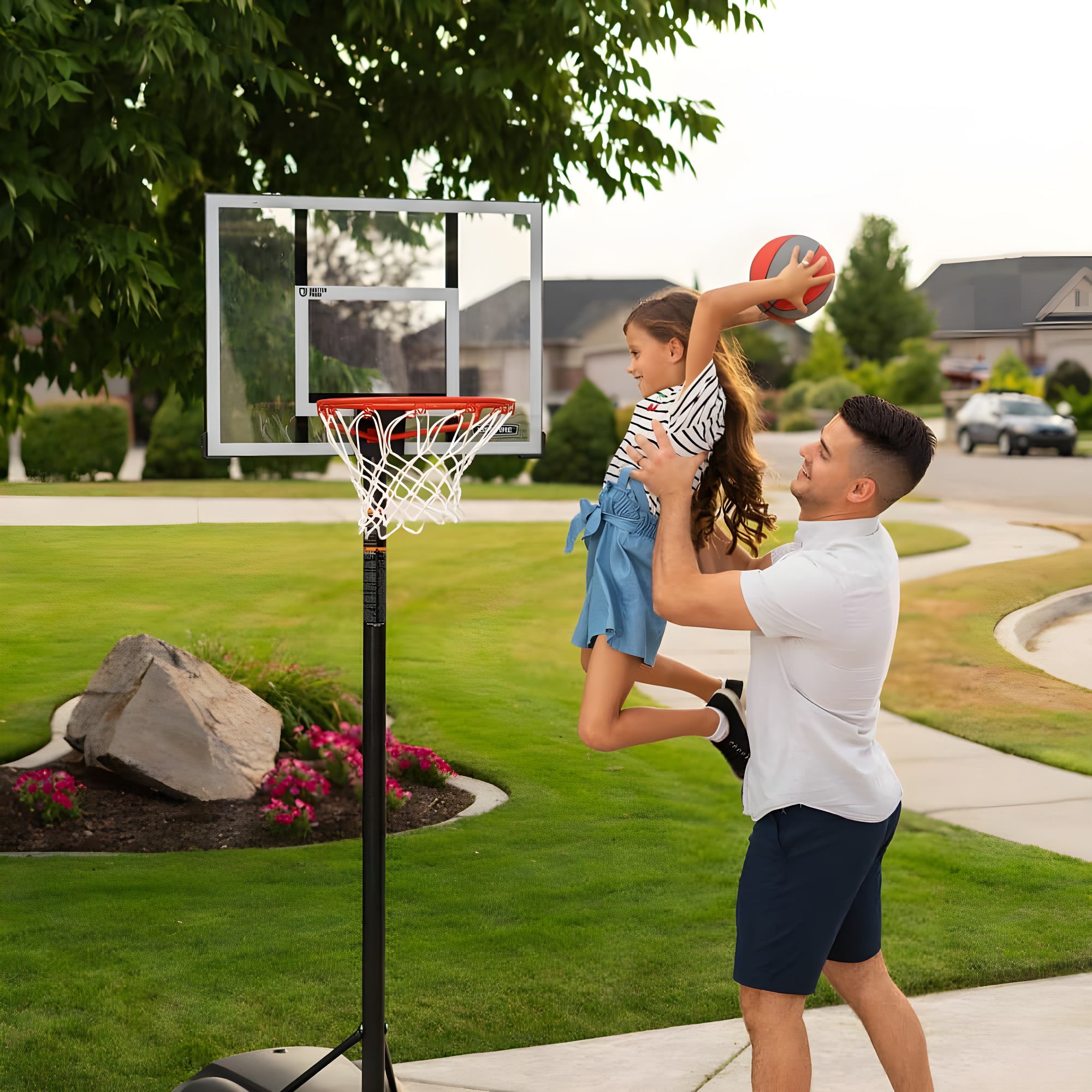 Lifetime Lifetime Height Adjustable Portable Basketball Hoop (30" Polycarbonate Backboard)