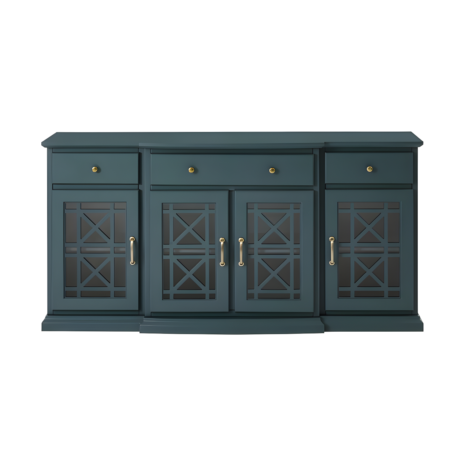 Saugeries Fretwork Detailed Glass Door Sideboard