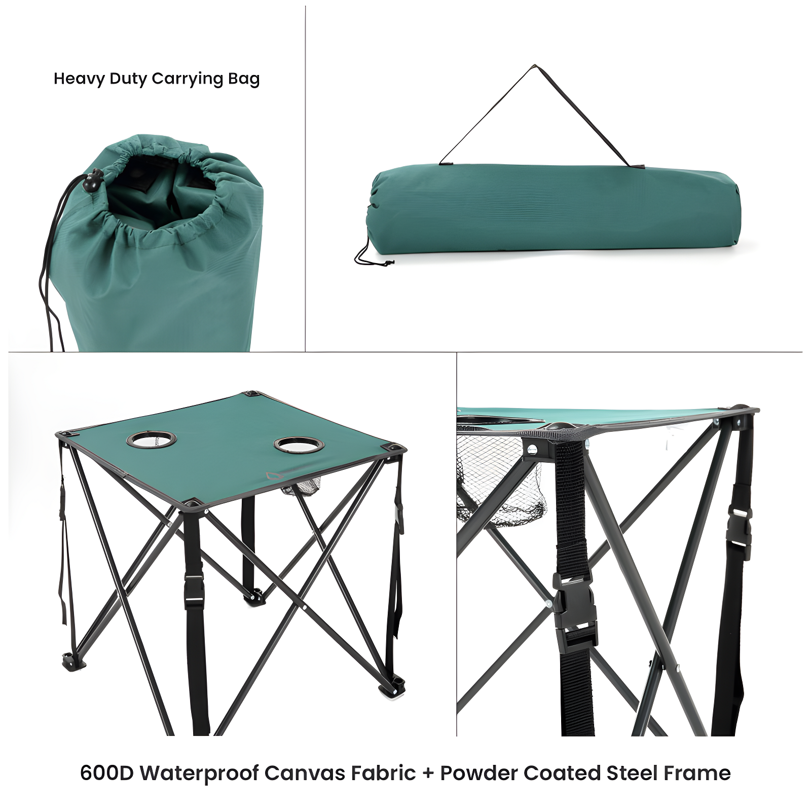 ARROWHEAD Outdoor Square Fabric Outdoor Folding Camping Table