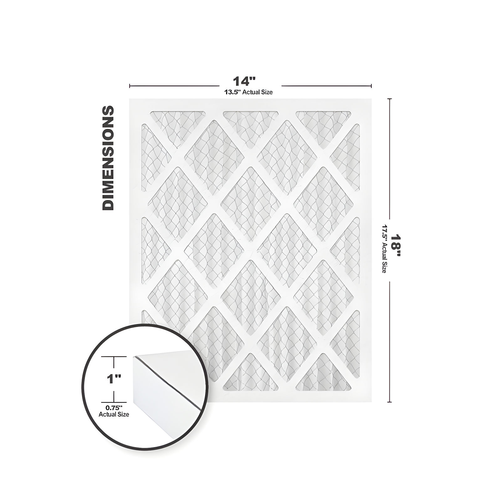 Accumulair Universal Air Filter for Air Conditioner (Set of 4)