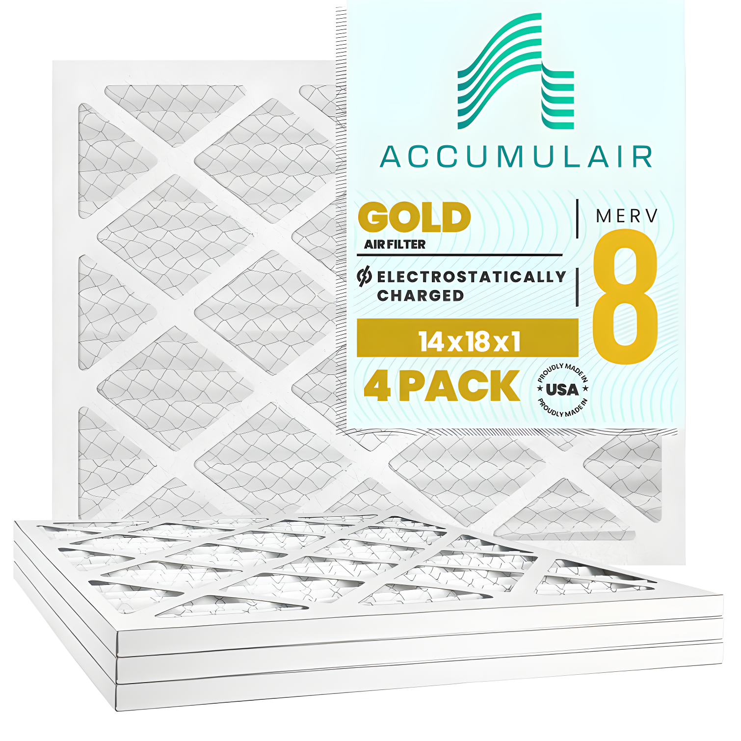 Accumulair Universal Air Filter for Air Conditioner (Set of 4)