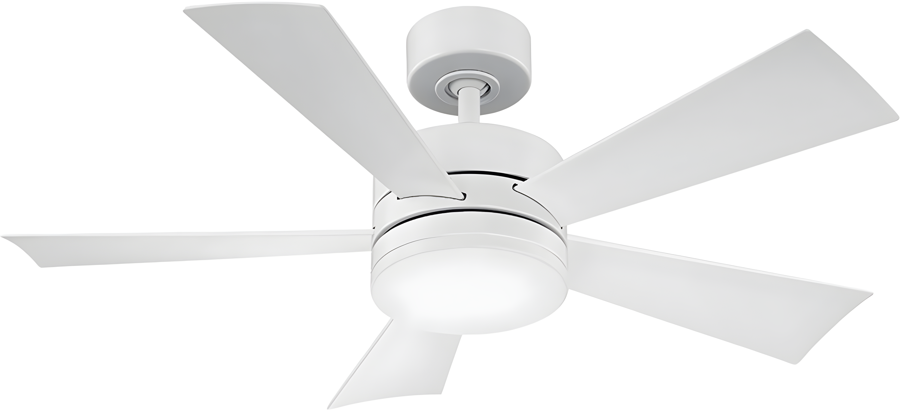 Wynd 42" Matte White Smart Ceiling Fan with LED Light
