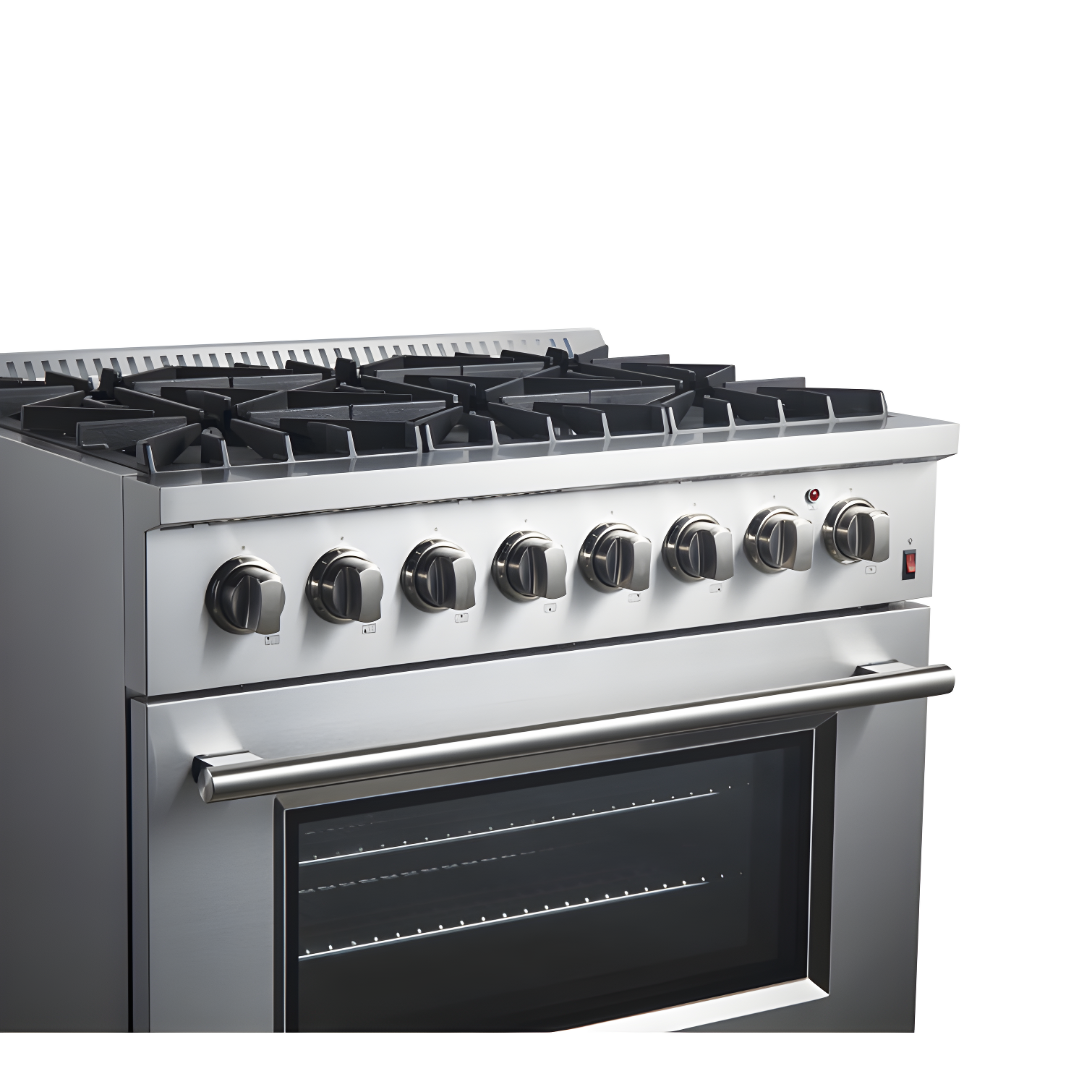 Forno Marco 36-Inch Dual Fuel Range Stainless Steel, 6 Burners, 5.36 cu.ft. True Conve FFSGS6197-36