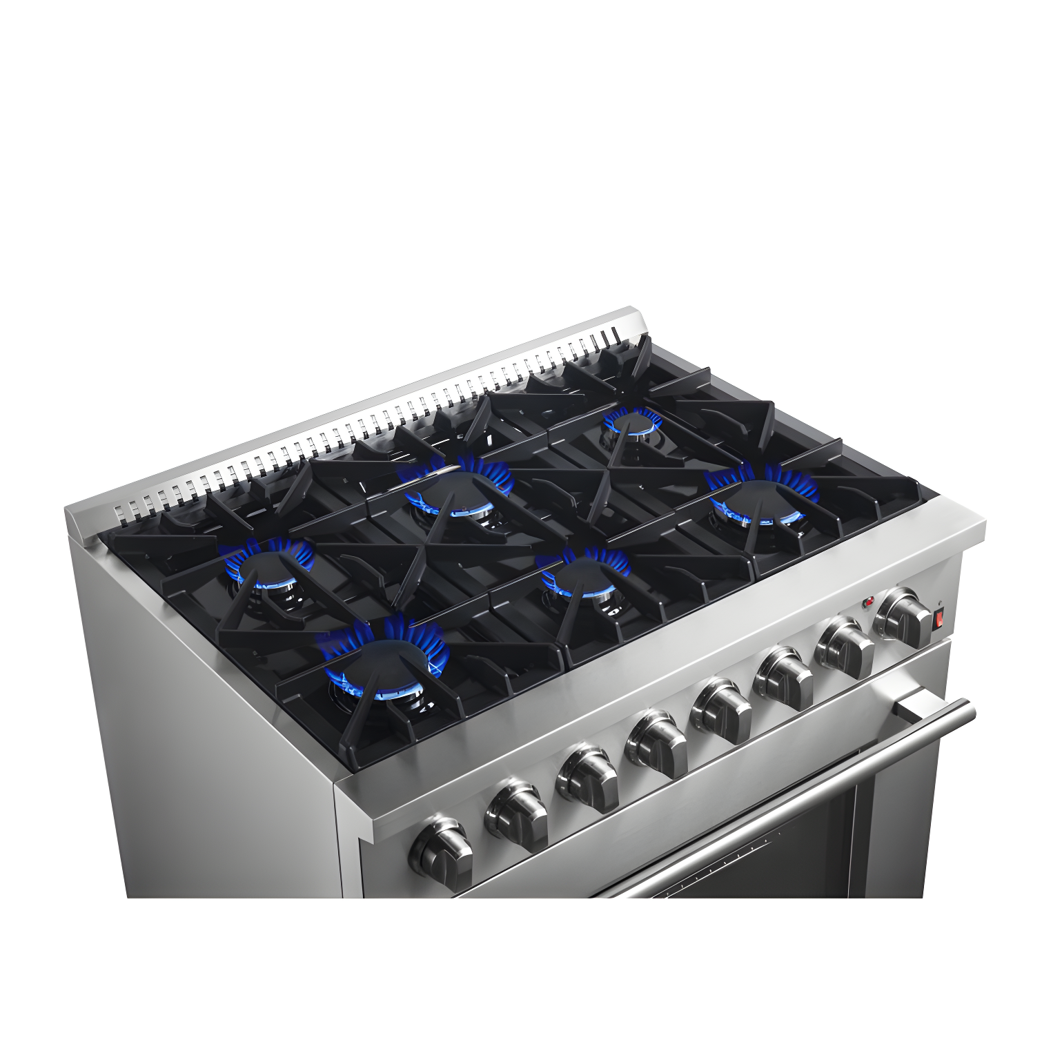 Forno Marco 36-Inch Dual Fuel Range Stainless Steel, 6 Burners, 5.36 cu.ft. True Conve FFSGS6197-36