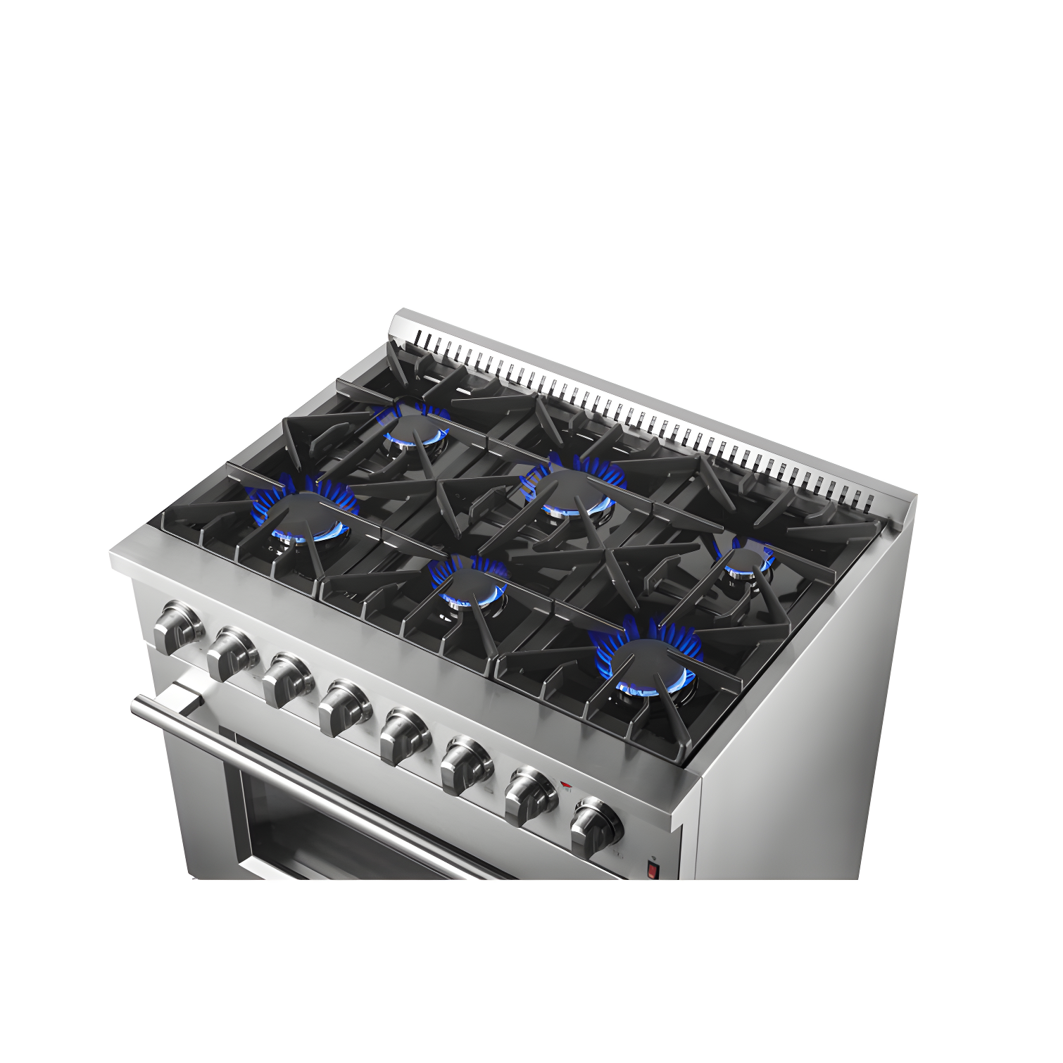 Forno Marco 36-Inch Dual Fuel Range Stainless Steel, 6 Burners, 5.36 cu.ft. True Conve FFSGS6197-36