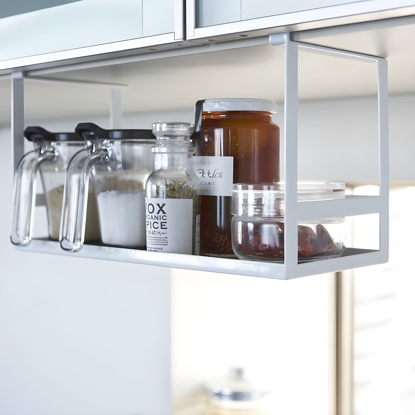 Yamazaki Home Yamazaki Home Under Shelf Spice Rack And Organizer For Kitchen Cabinets, Steel, Undershelf