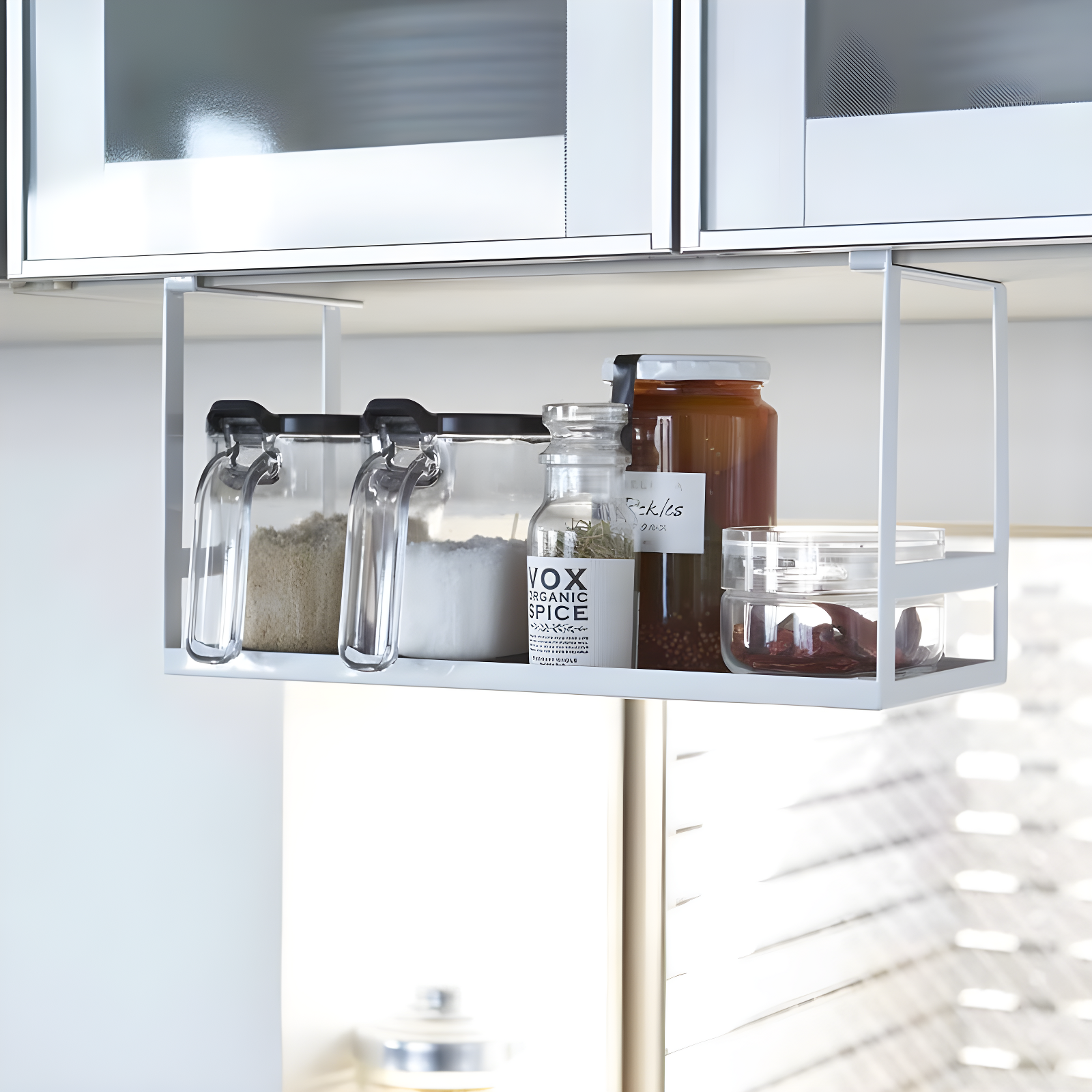 Yamazaki Home Yamazaki Home Under Shelf Spice Rack And Organizer For Kitchen Cabinets, Steel, Undershelf