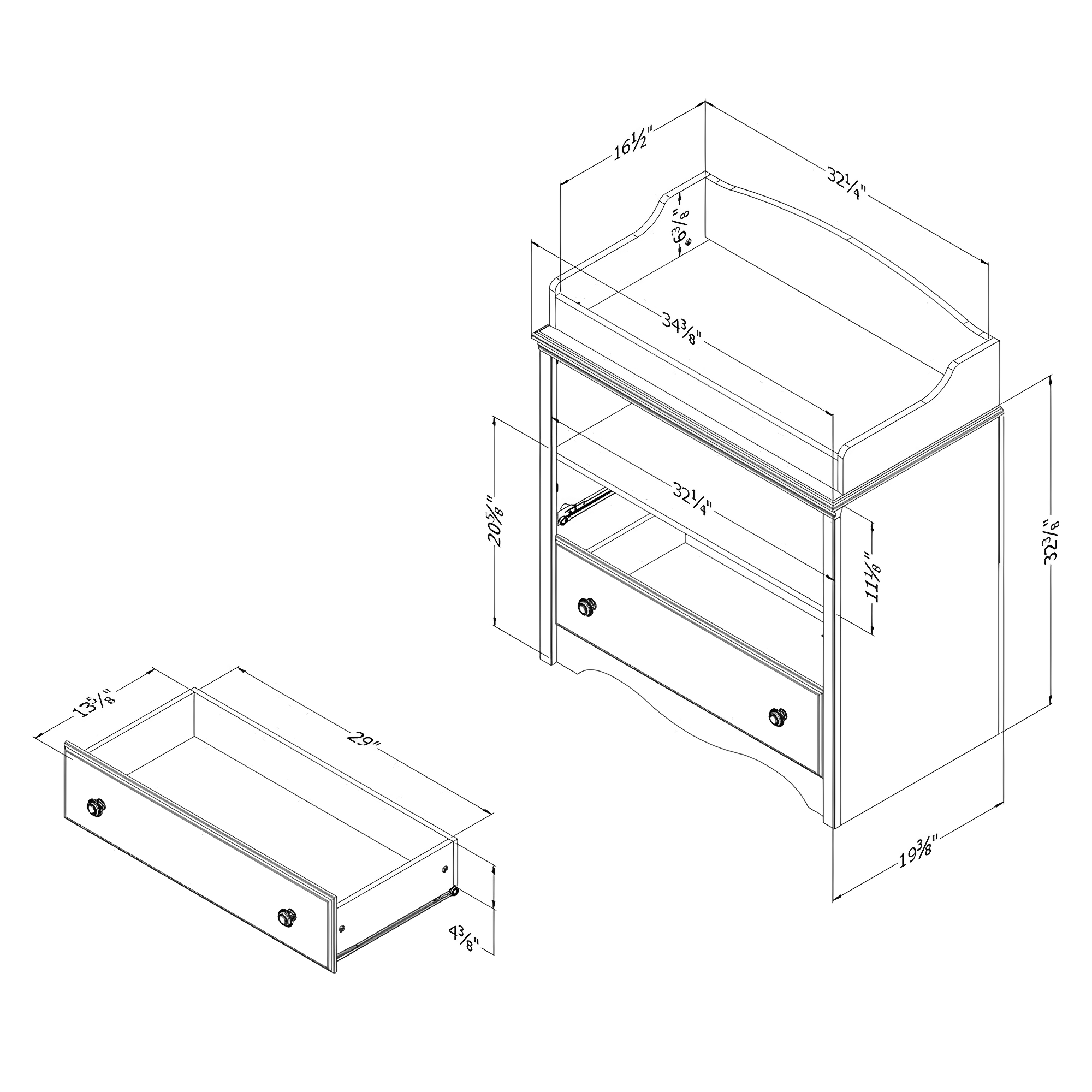 Angel Changing Table Dresser