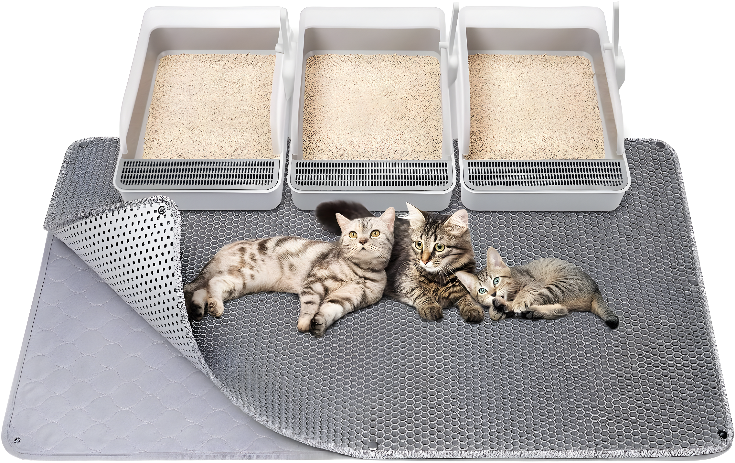 Extra Large Cat Litter Mat, Machine Washable, Waterproof & Easy Clean