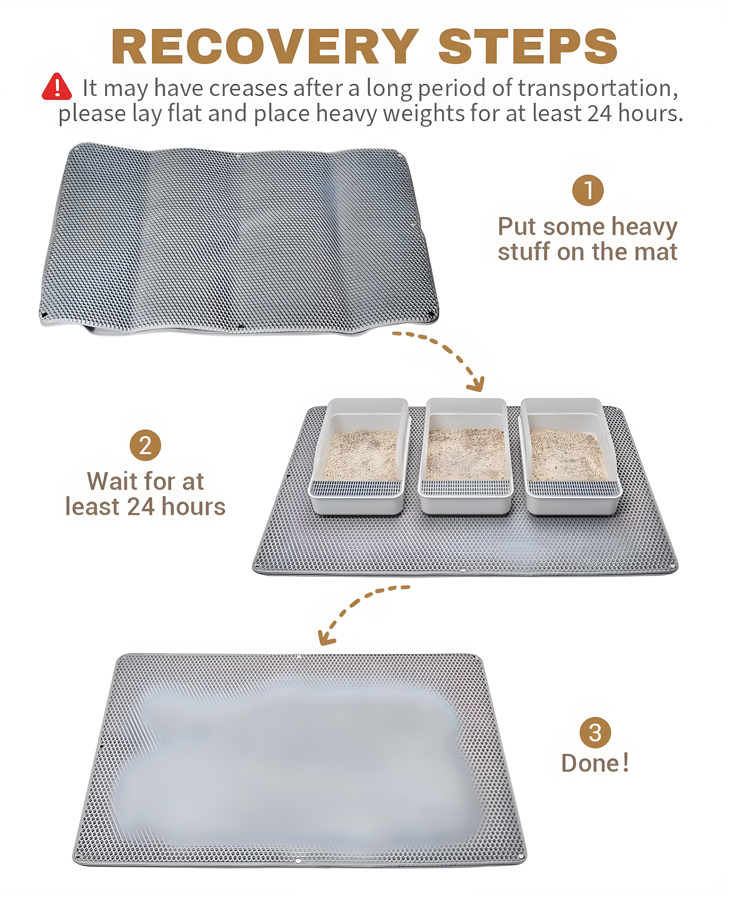Extra Large Cat Litter Mat, Machine Washable, Waterproof & Easy Clean