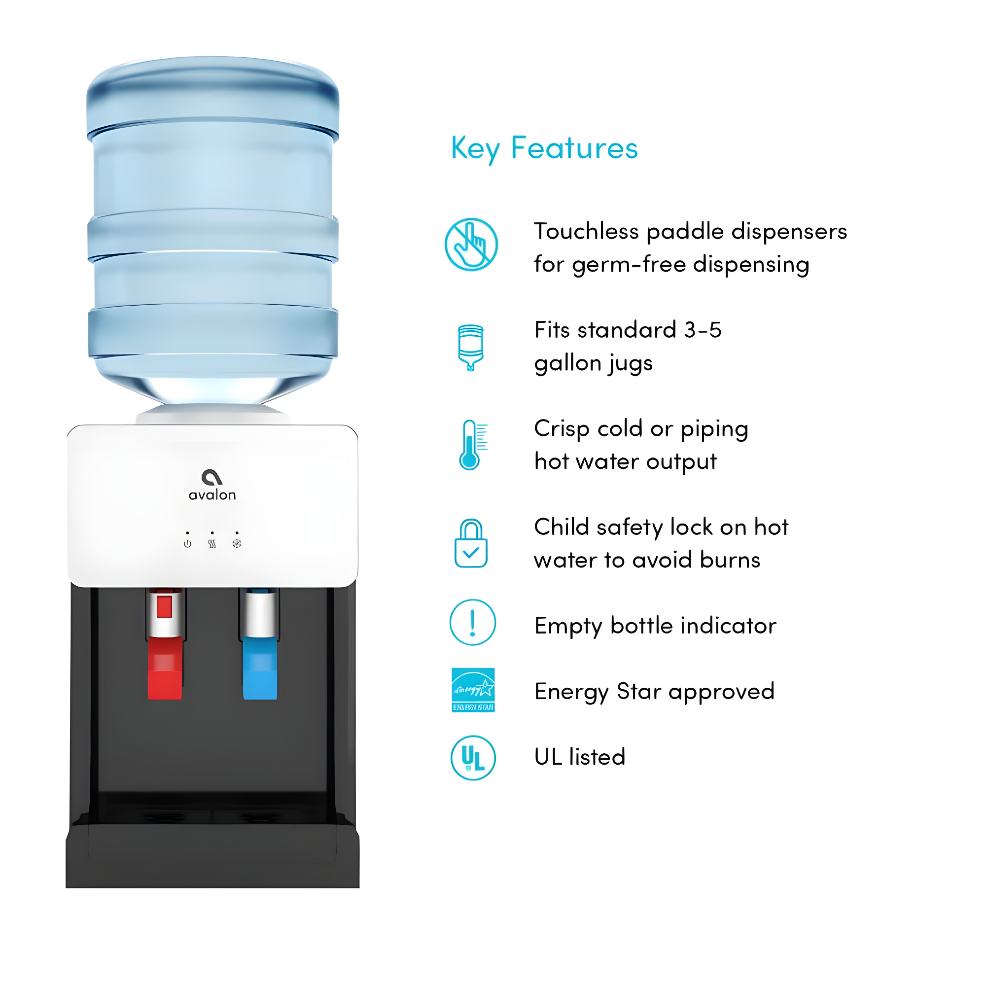 Avalon Avalon Countertop Top Loading Electric Water Dispenser