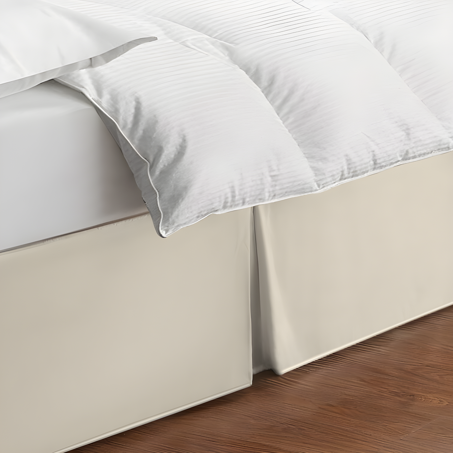 Fresh Ideas Pleated Wrinkle Resistant Wrap Around Bed Skirt