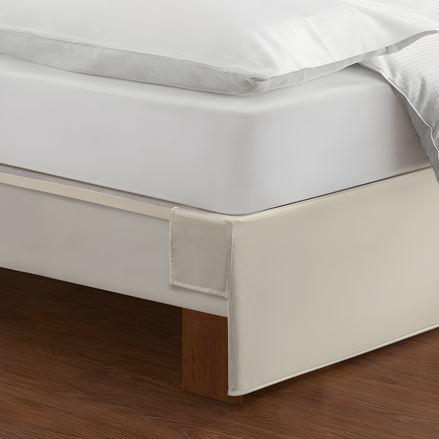 Fresh Ideas Pleated Wrinkle Resistant Wrap Around Bed Skirt