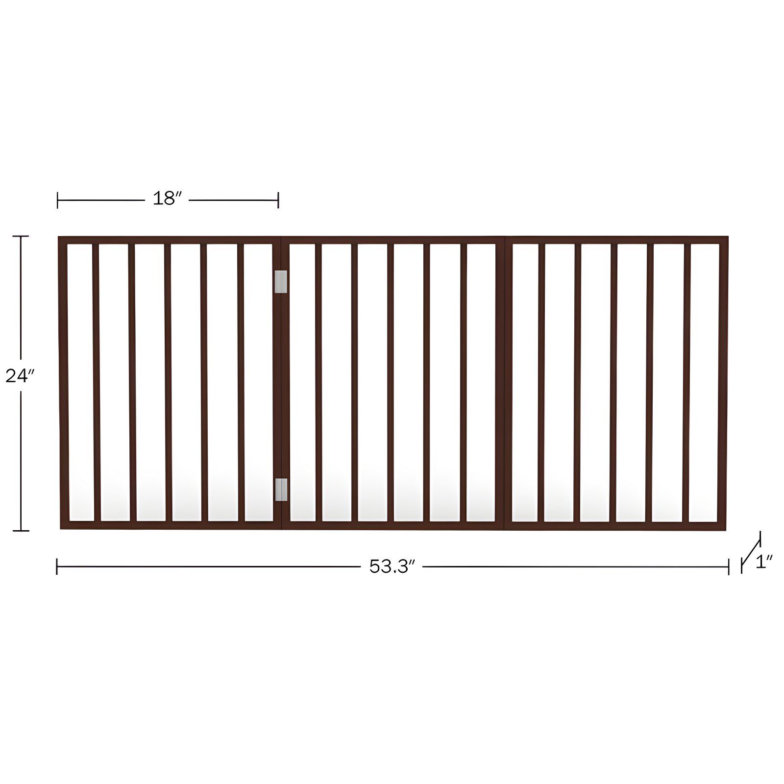 Pet Adobe Foldable Wooden Pet Gate – Dark Brown