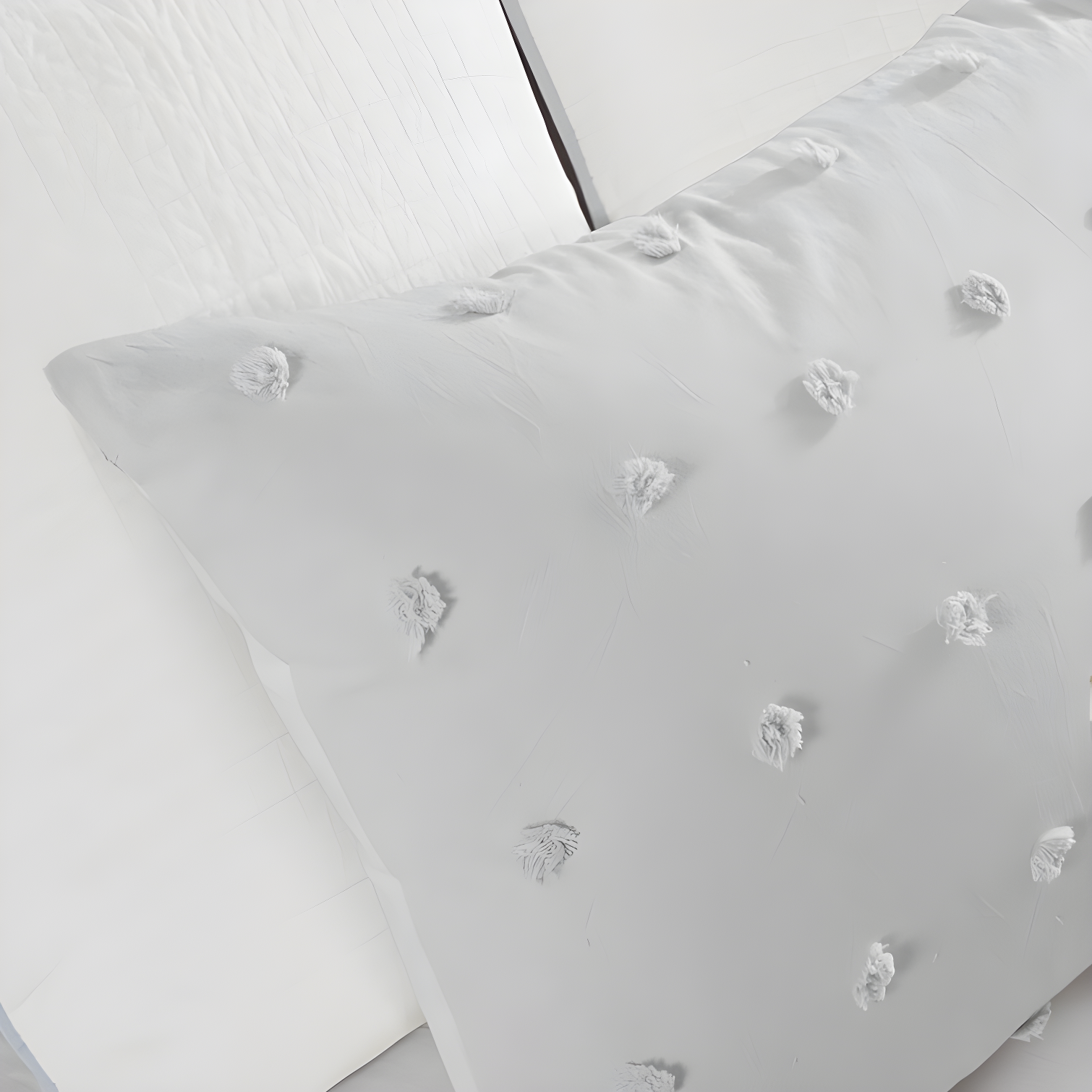Intelligent Design Brooklyn Cotton Jacquard Duvet Cover Set with Euro Shams and Throw Pillows