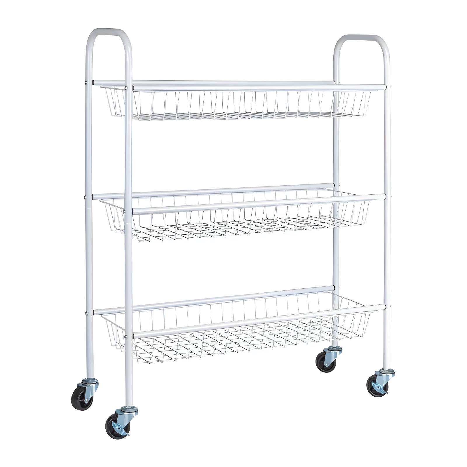 Household Essentials Metal Free Standing Laundry Cart with Wheels