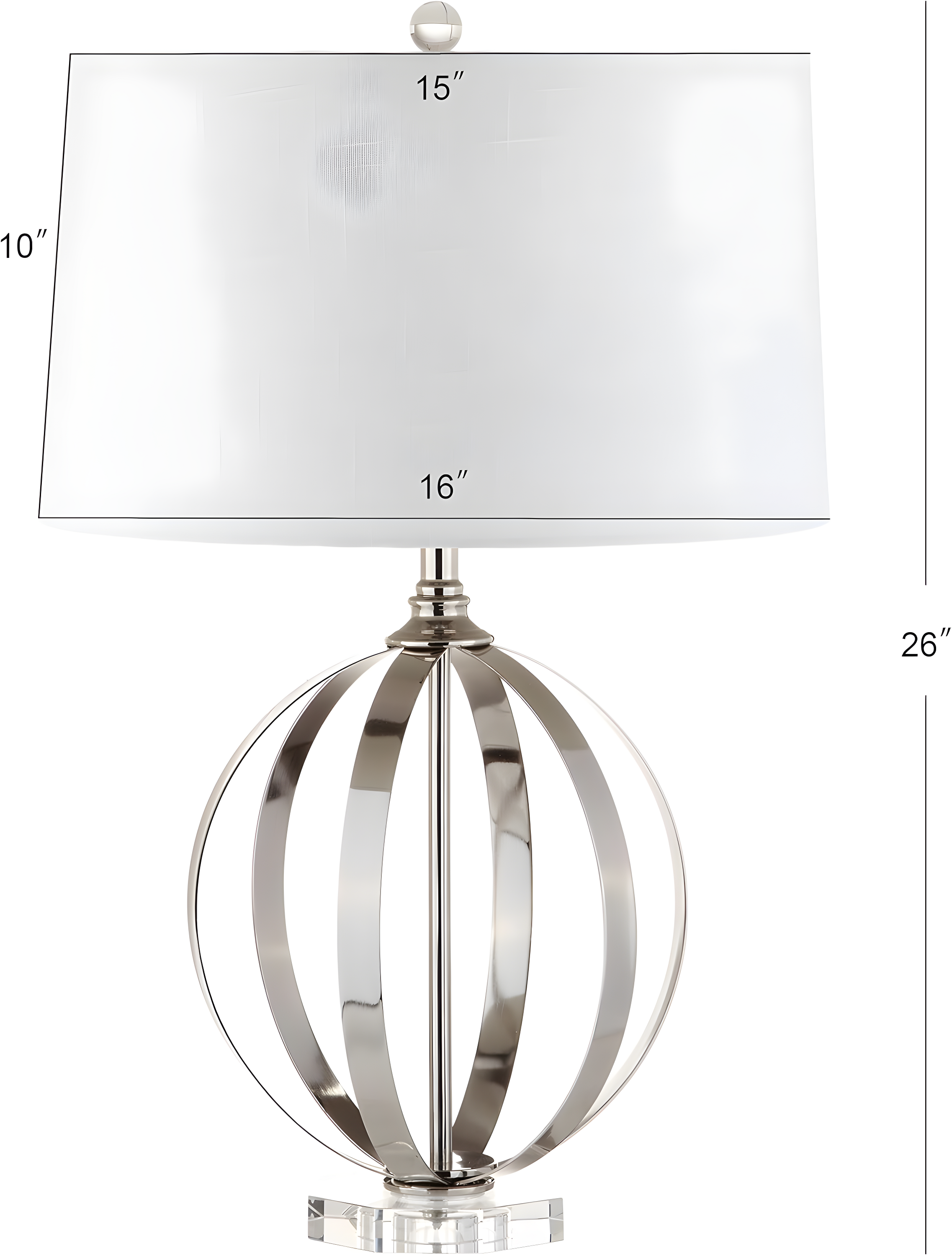 Jonathan Y Lighting Jyl1086 Logan 1 Light 26" Tall Led Buffet Table Lamp - Nickel