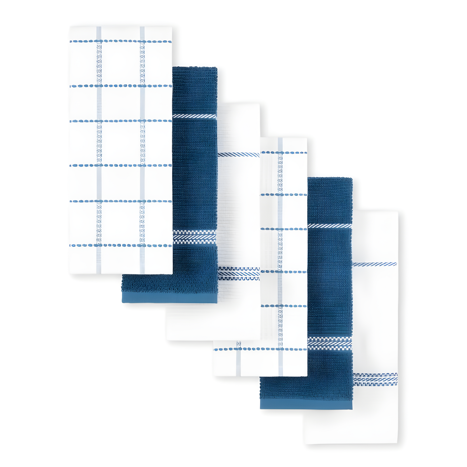 Martha Stewart Martha Stewart Modern Waffle Kitchen Towel Set 6-Pack, Linen, 16"x28" (Set of 6)