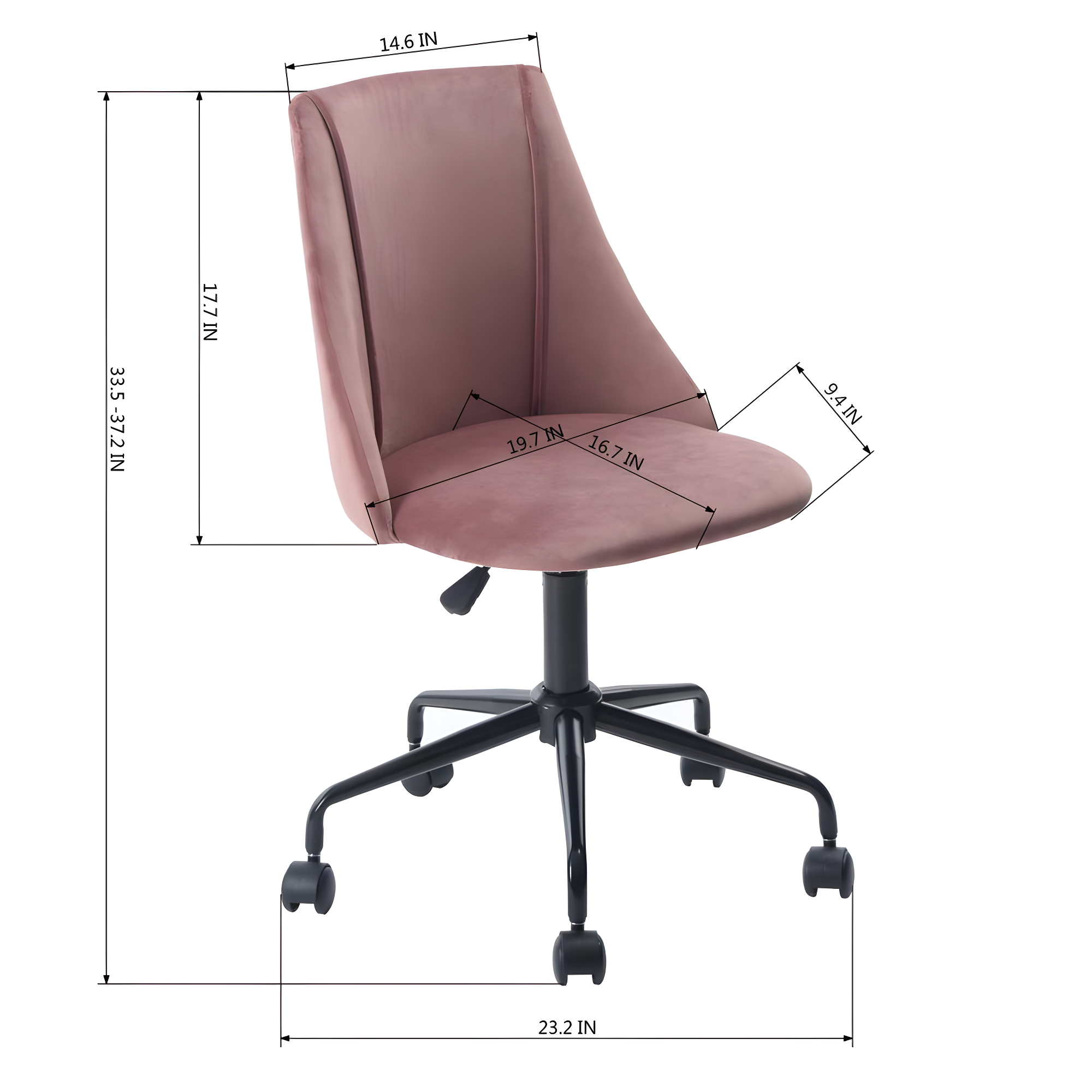 Rochelle Velvet Task Chair