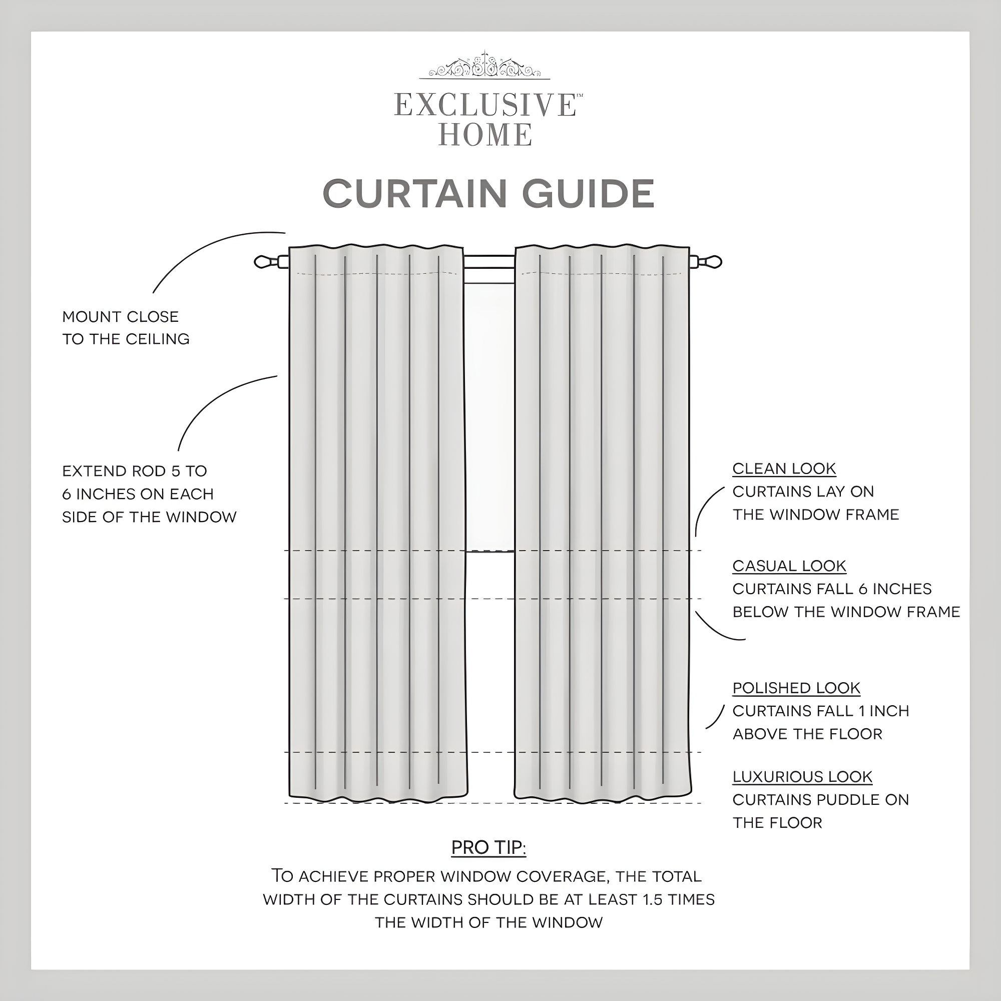 Polyester Curtain Pair