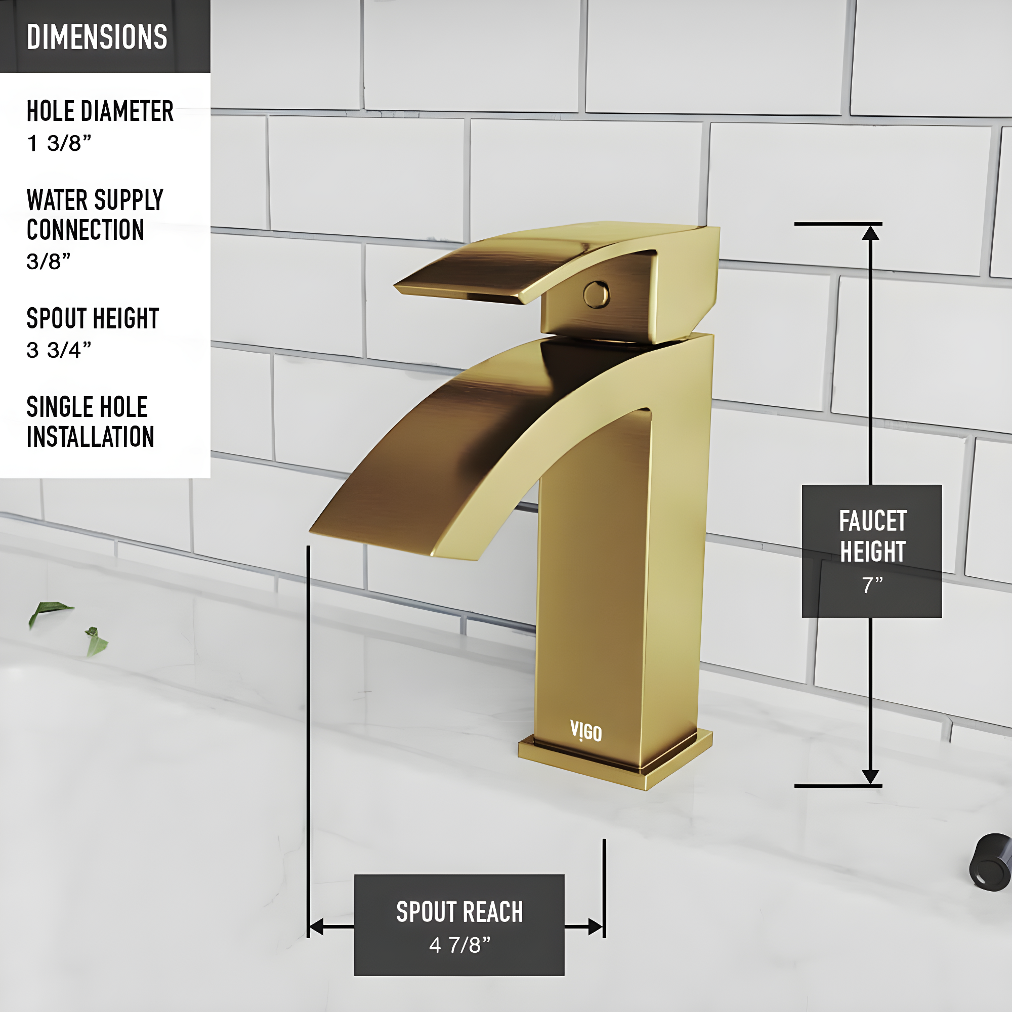 Satro 7" H Single Handle Single Hole Bathroom Faucet