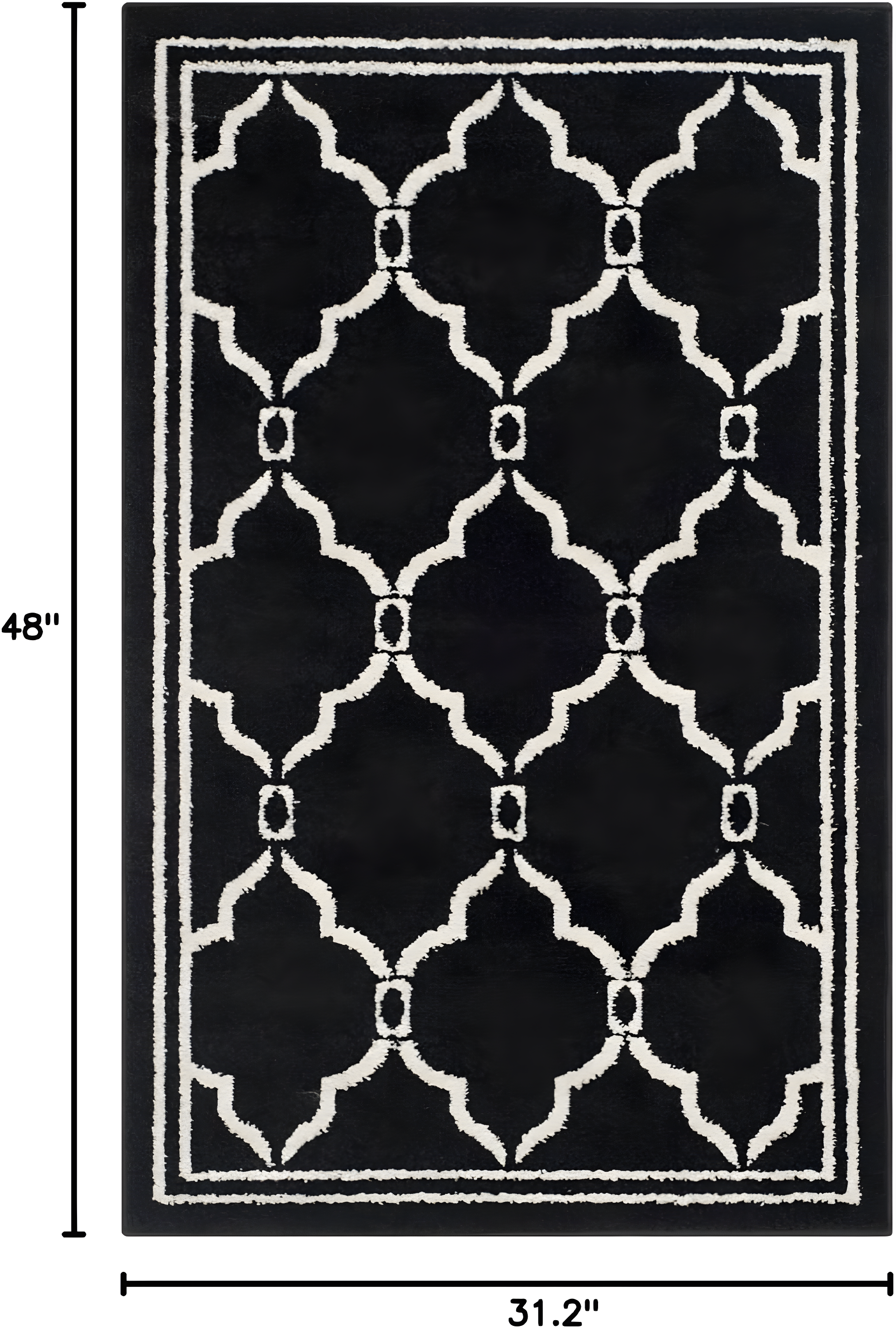 Amherst AMT414 Power Loomed Indoor Accent Rug - Anthracite/Ivory - 2'6"x4' - Safavieh
