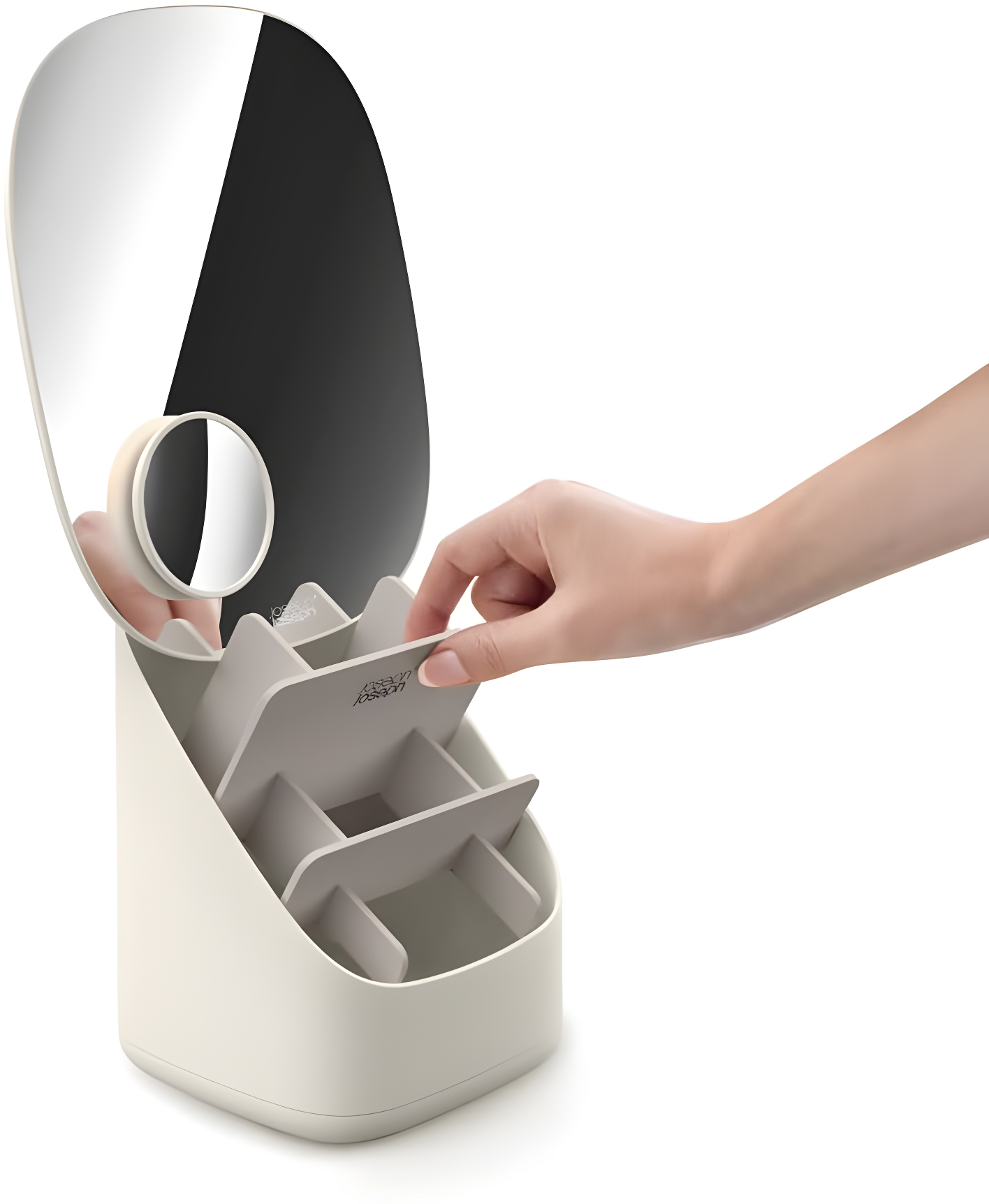 Joseph Joseph Joseph Joseph Viva Makeup Organizer with Pedestal Mirror