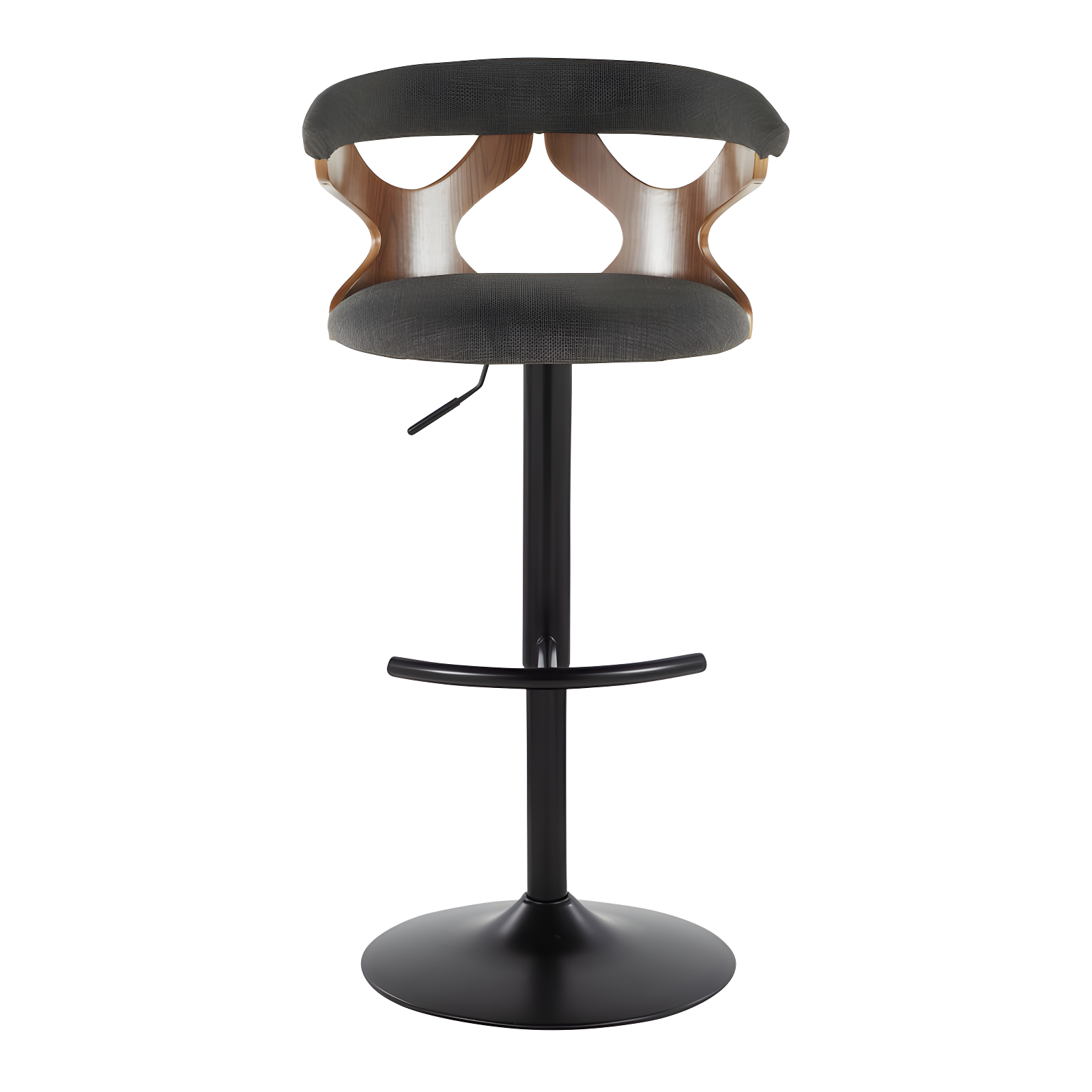 Gardenia Swivel Upholstered Adjustable Height Counter Stool with Metal Frame (Set of 2)