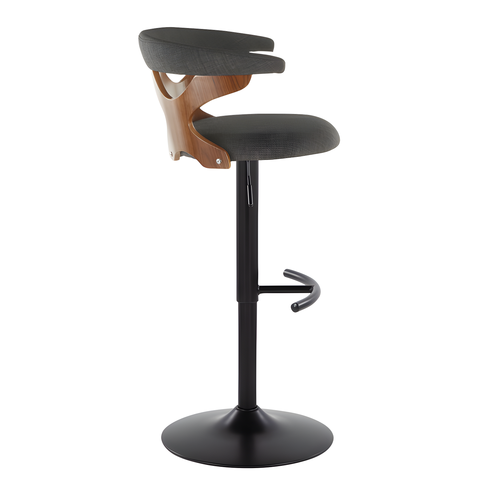 Gardenia Swivel Upholstered Adjustable Height Counter Stool with Metal Frame (Set of 2)