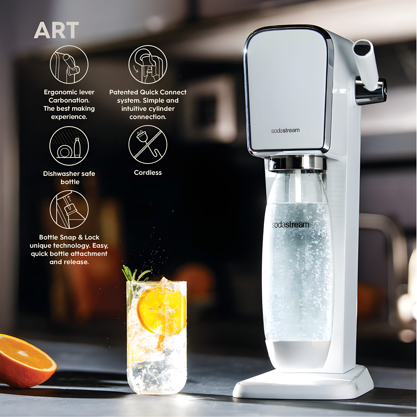 SodaStream ART White Sparkling Water Maker