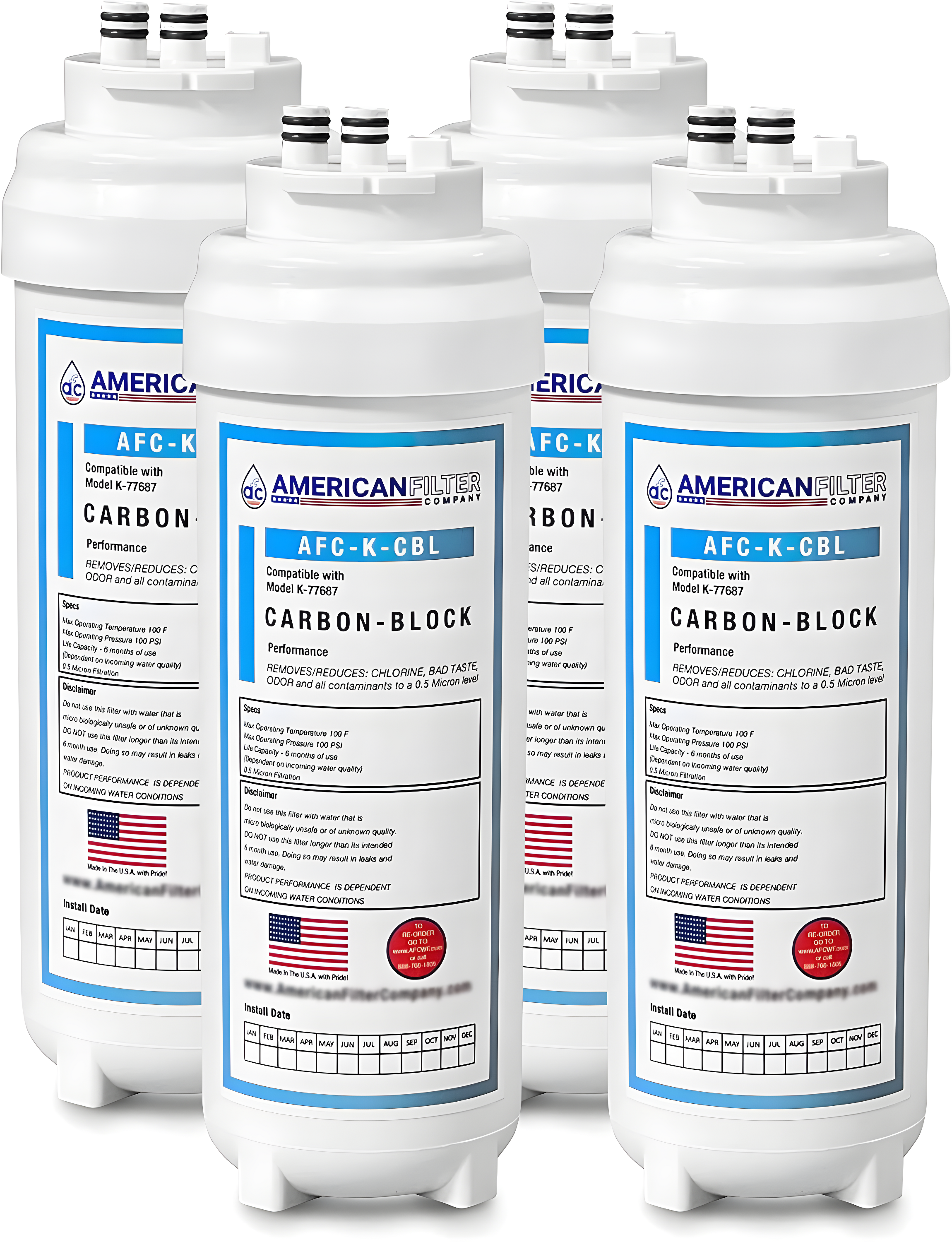 AFC Brand Water Filters, Compatible with Kohler K-22156 Water Filters (made by AFC)