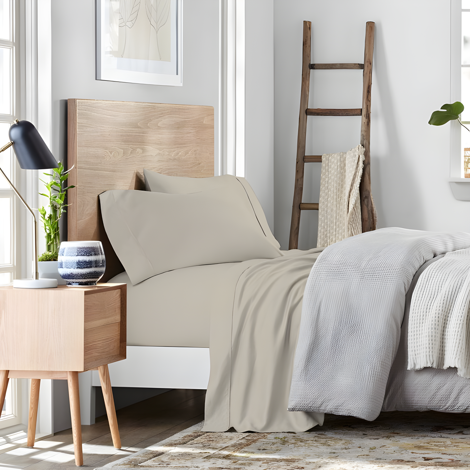 1200TC Premium Cotton-Blend Wrinkle-Resistant Sheet Set