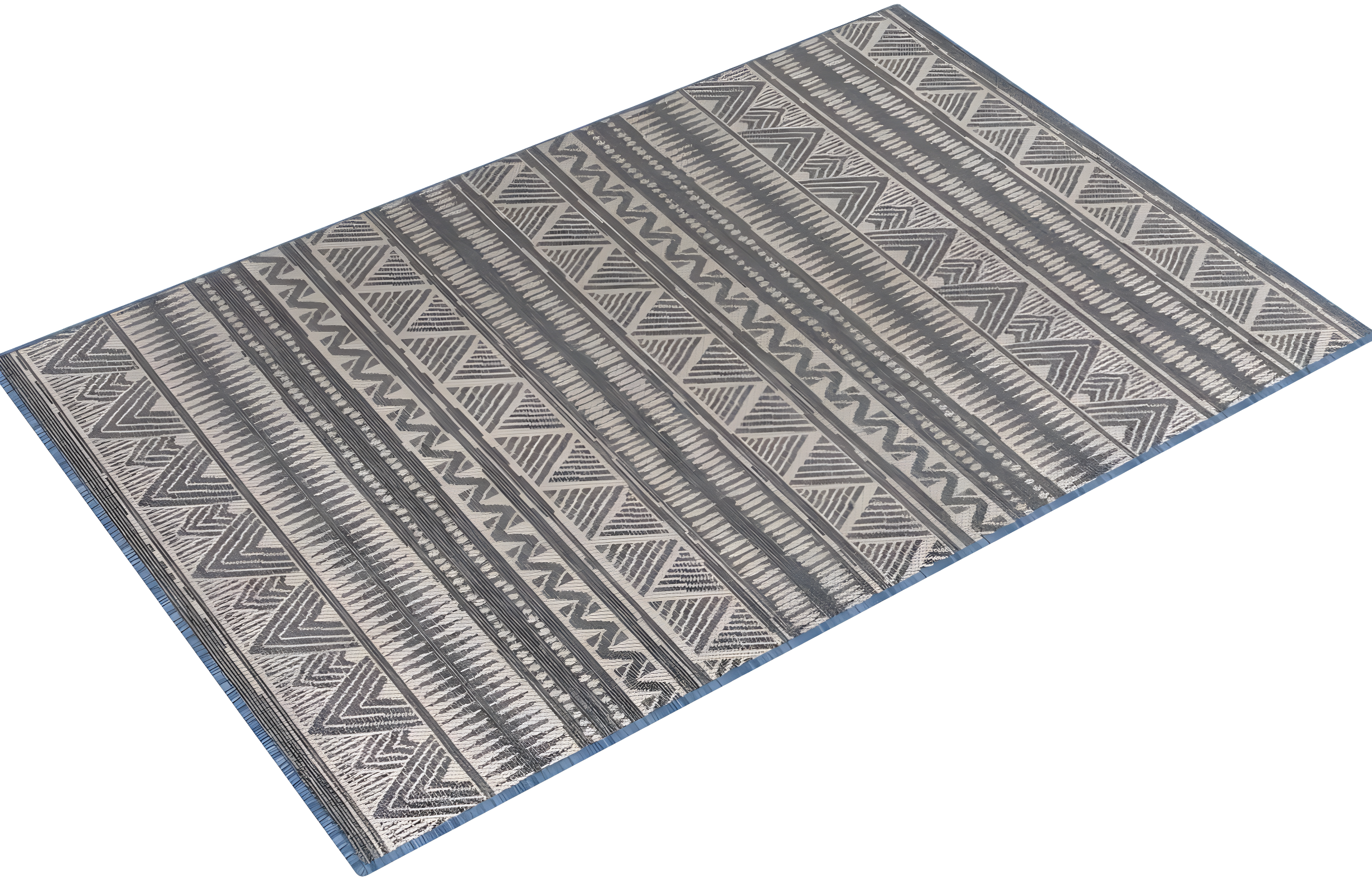 World Rug Gallery Bohemian Geometric Indoor/Outdoor Area Rug - Blue 5' x 7'