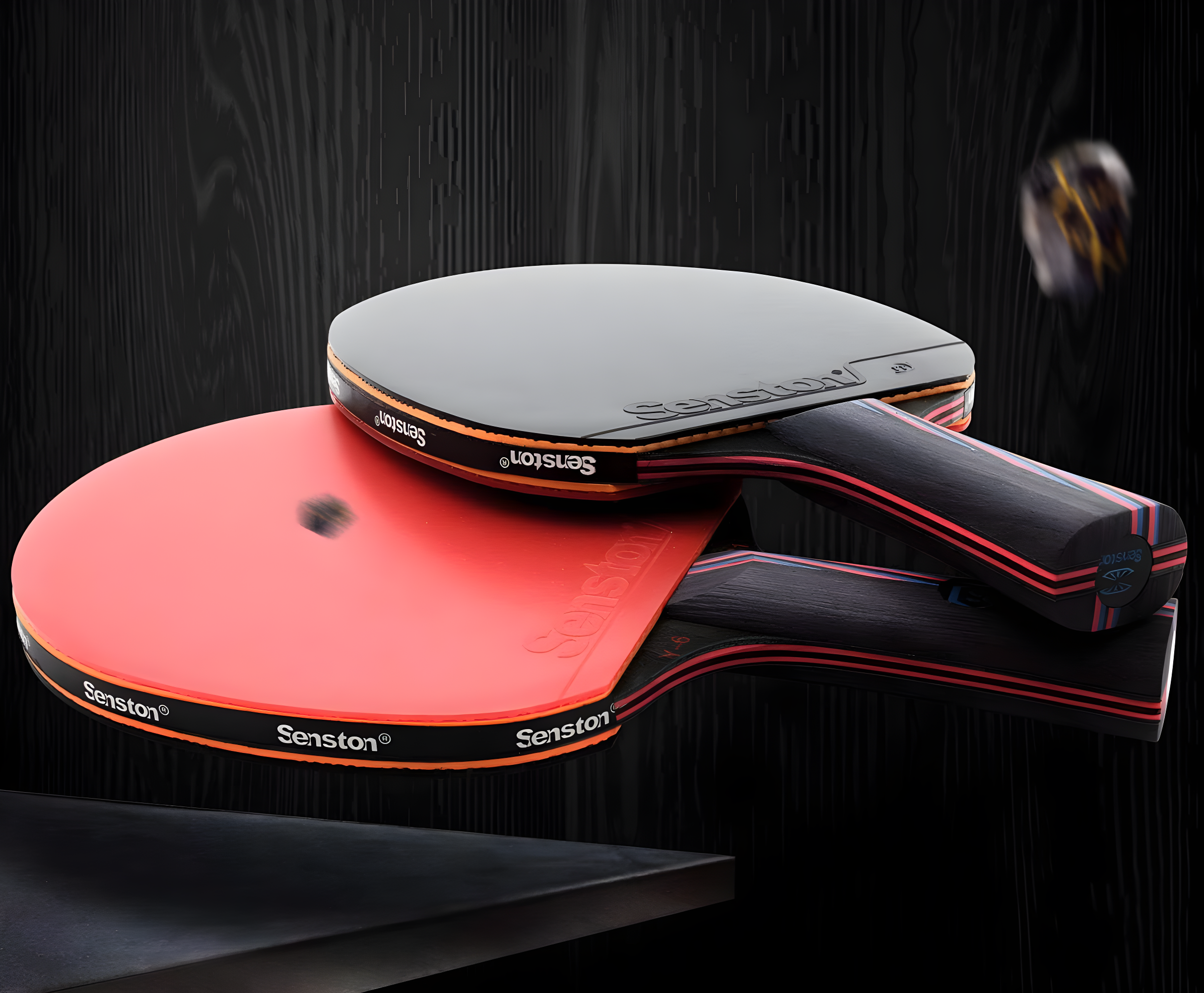 Senston Professional Table Tennis Paddles Advance Intermediate Ping Pong Paddles Set of 2, Table Tennis Racket with Carry Case…