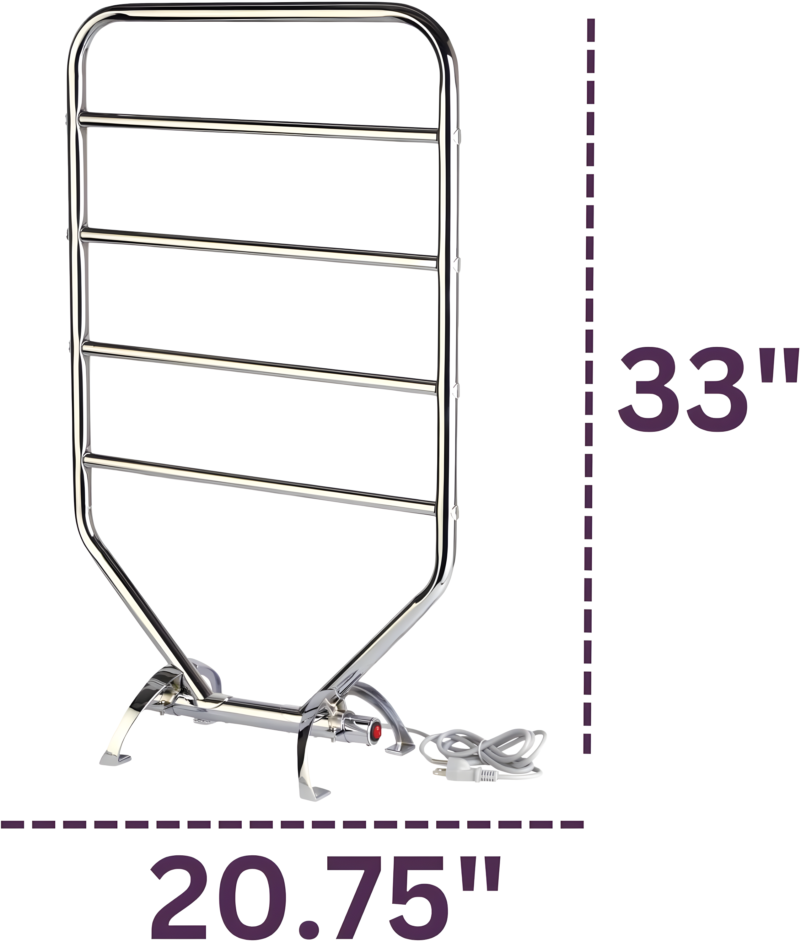 Warmrails Traditional Wall Mounted/Free Standing Towel Warmer Rack