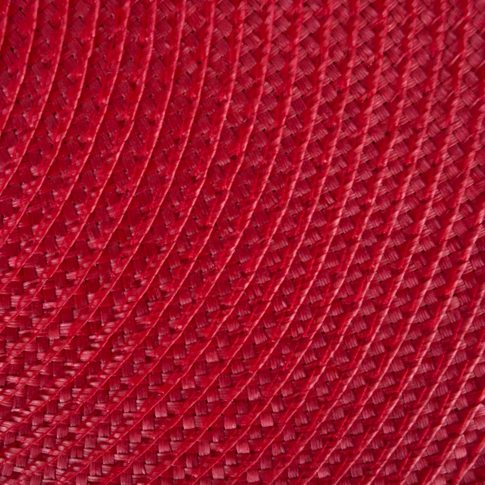Red Round Braided Placemats Set of 6 for Dining Tables