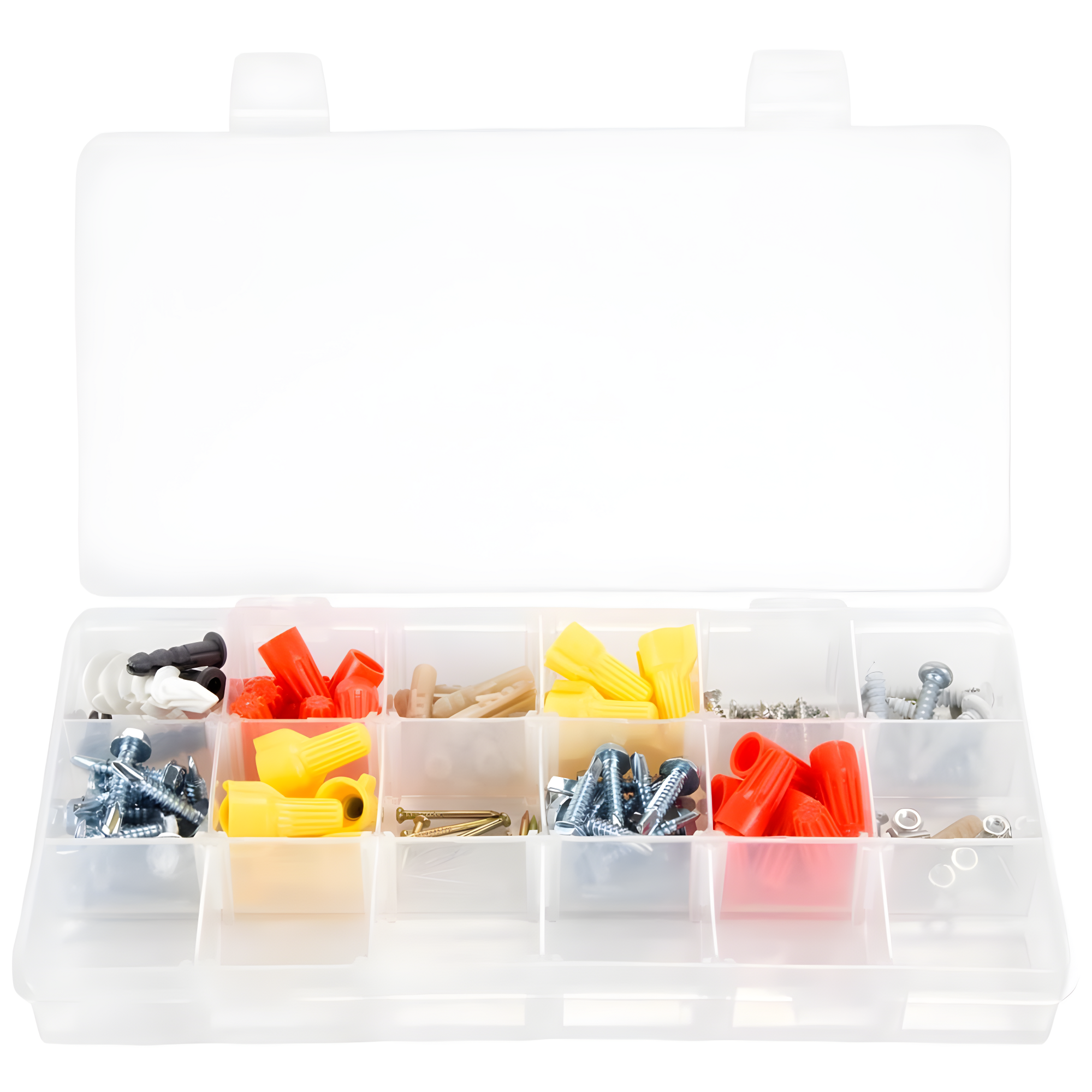 Stalwart Stalwart Portable Tool Box - Small Parts Organizer and Customizable Compartment for Hardware, Crafts