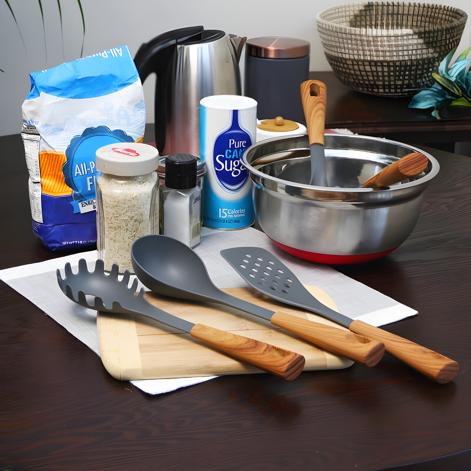 Oster Oster 5-Piece Everwood Kitchen Utensil Set