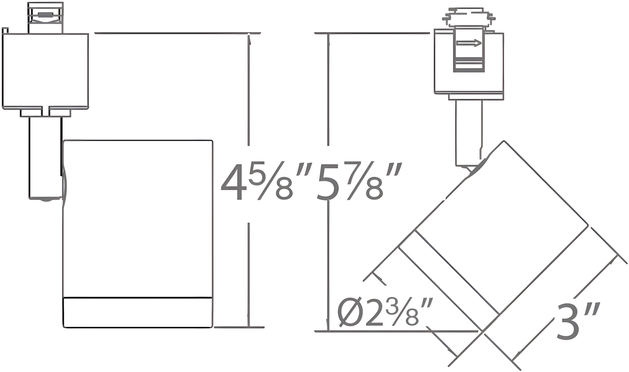 LED Adjustable Track Head